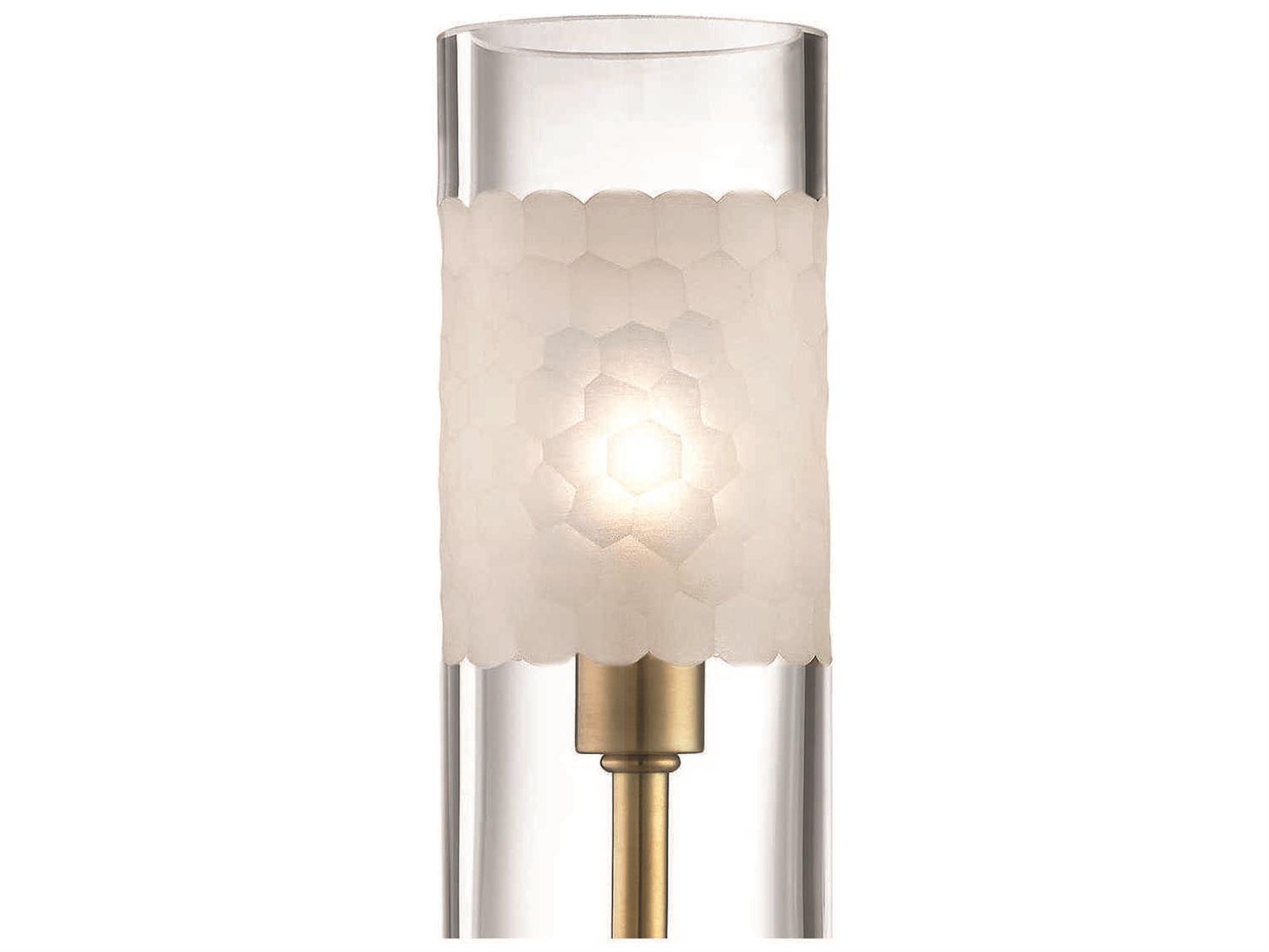 Hudson Valley Wentworth 1-Light Aged Brass Clear Glass Wall Sconce