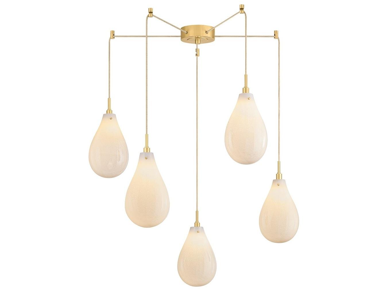 Hudson Valley Ironwood 5-Light Aged Brass Chandelier
