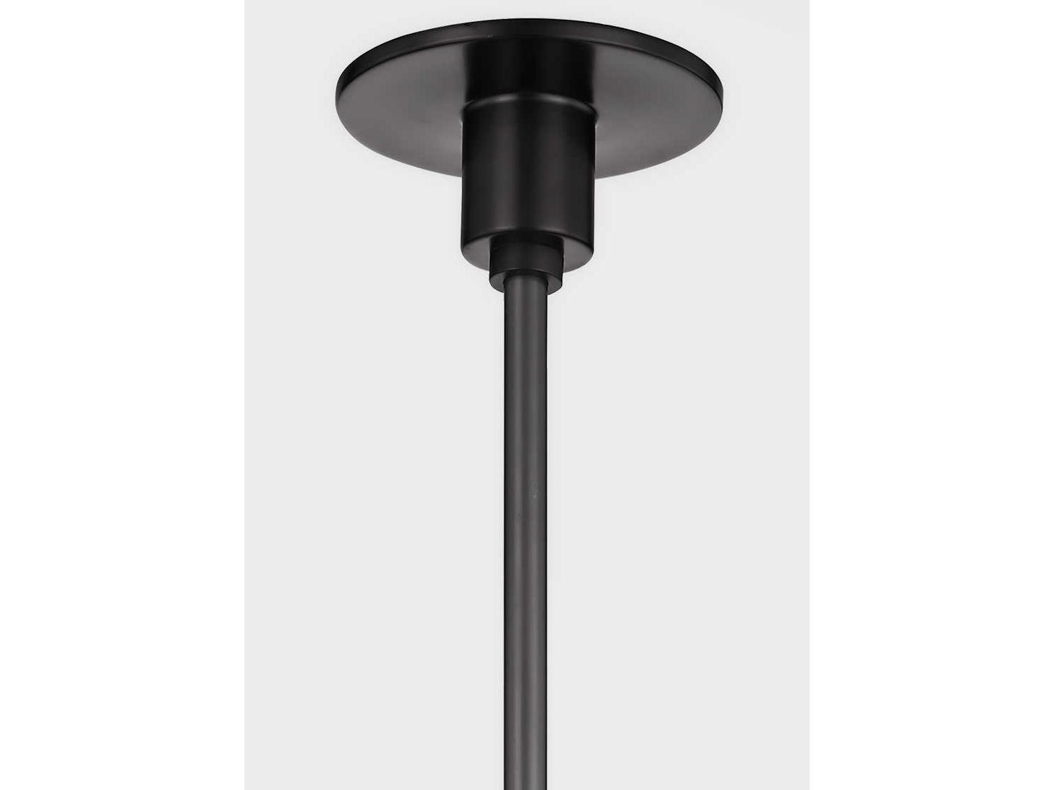 Hudson Valley Hempstead 3-Light Black Brass Glass Globe Pendant