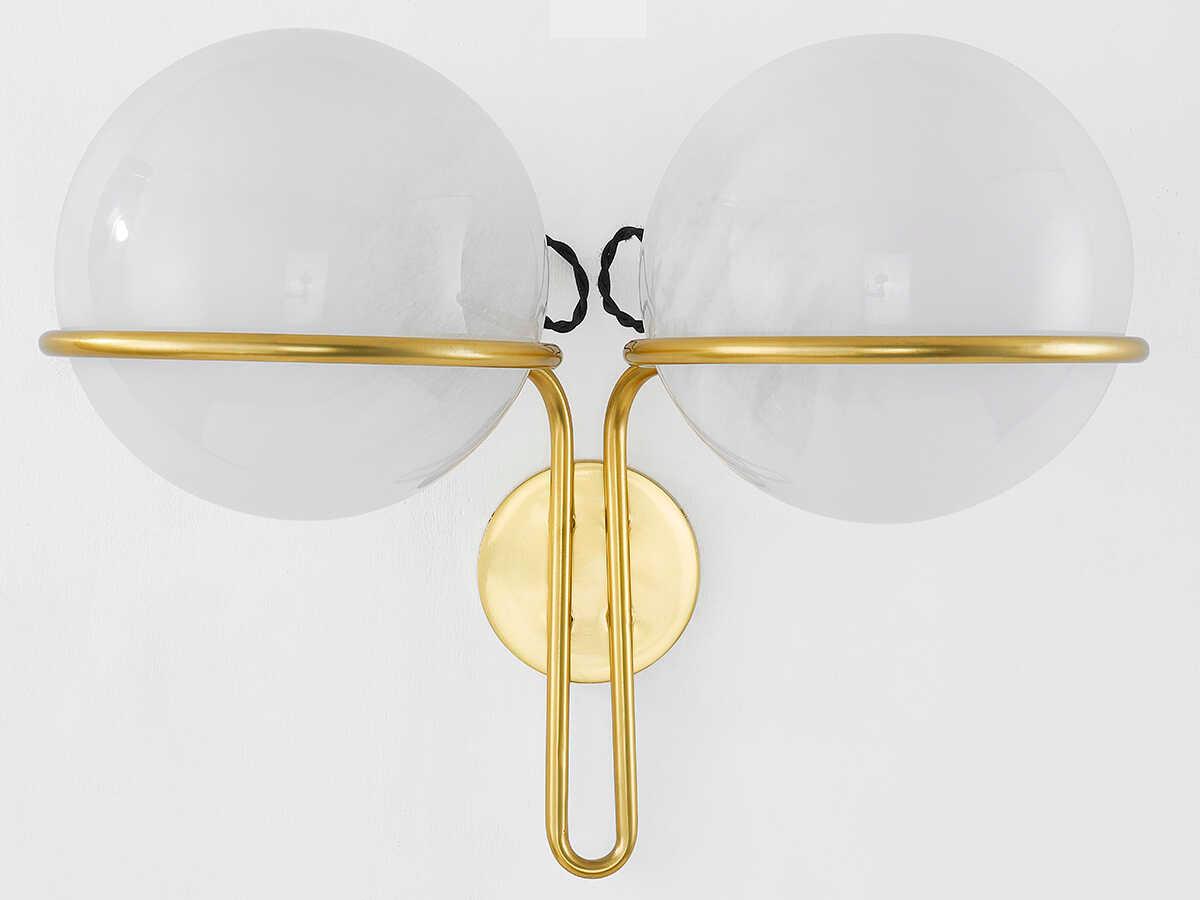 Hudson Valley Hingham 2-Light Aged Brass Wall Sconce