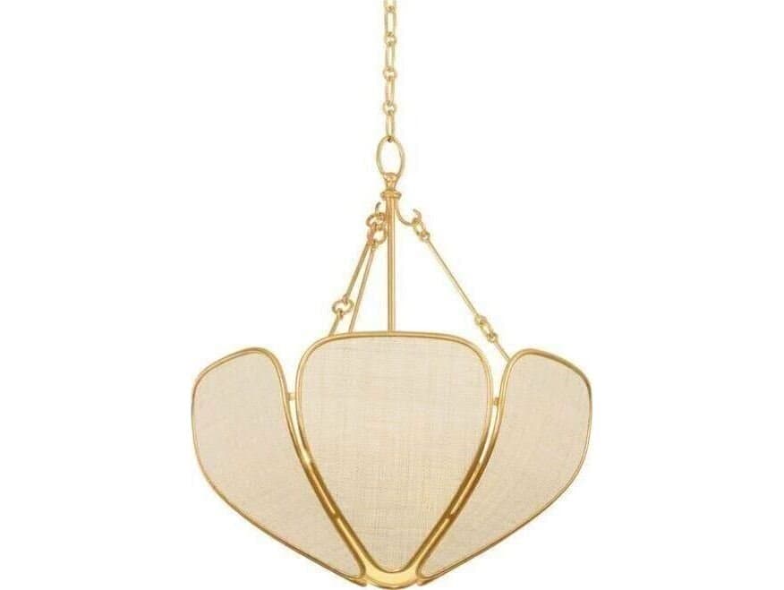 Hudson Valley Bayville 3-Light Vintage Gold Leaf Pendant