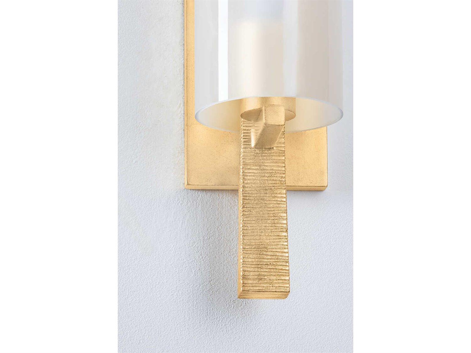 Hudson Valley Vineland 1-Light Vintage Gold Leaf Wall Sconce