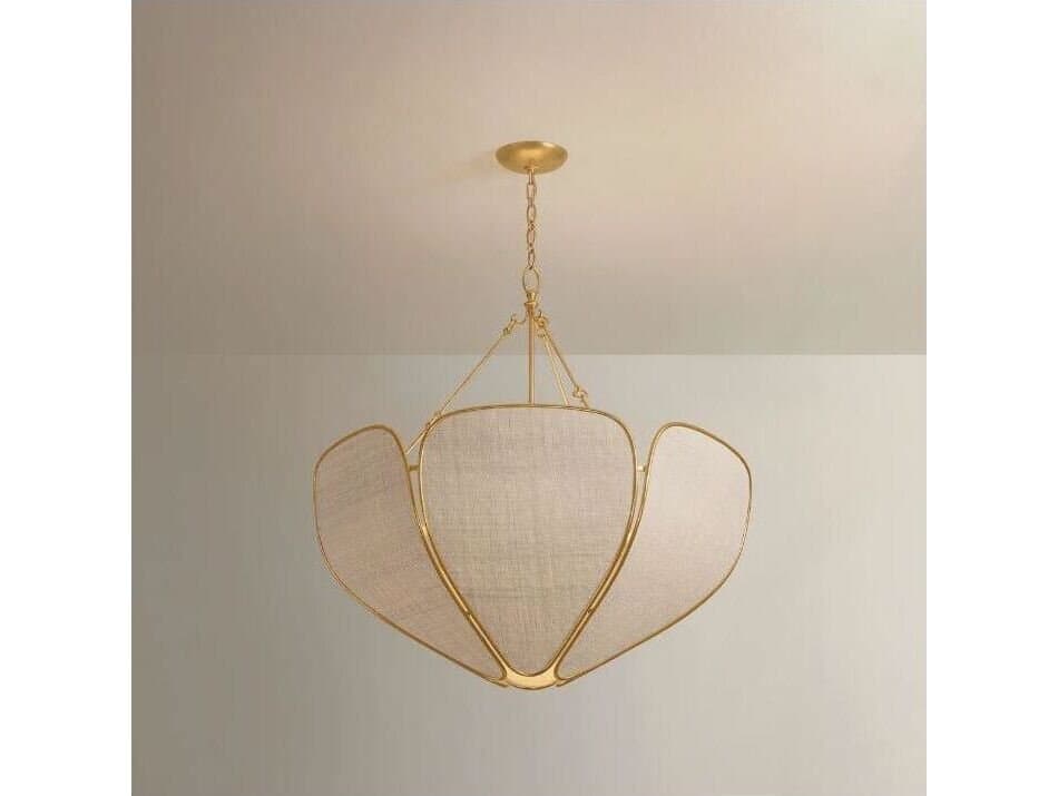 Hudson Valley Bayville 6-Light Vintage Gold Leaf Pendant