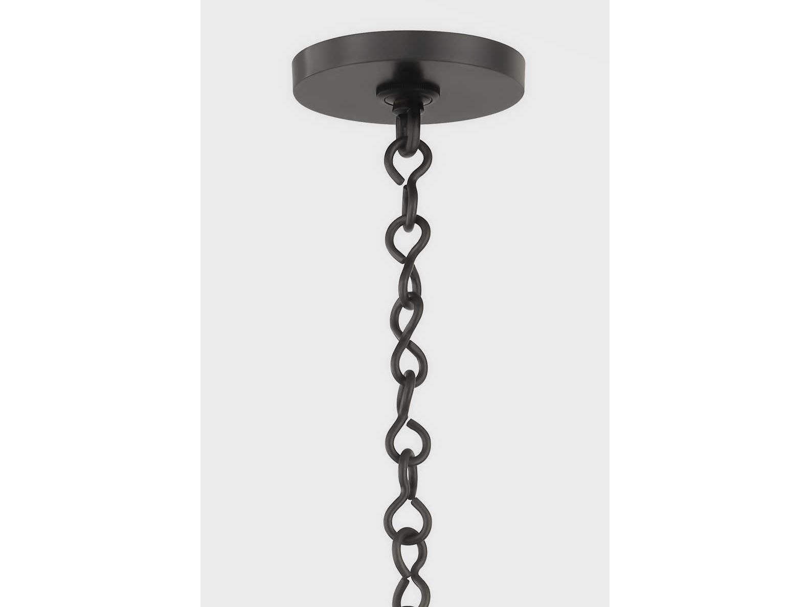 Hudson Valley Southold 1-Light Black Brass Glass Mini Pendant