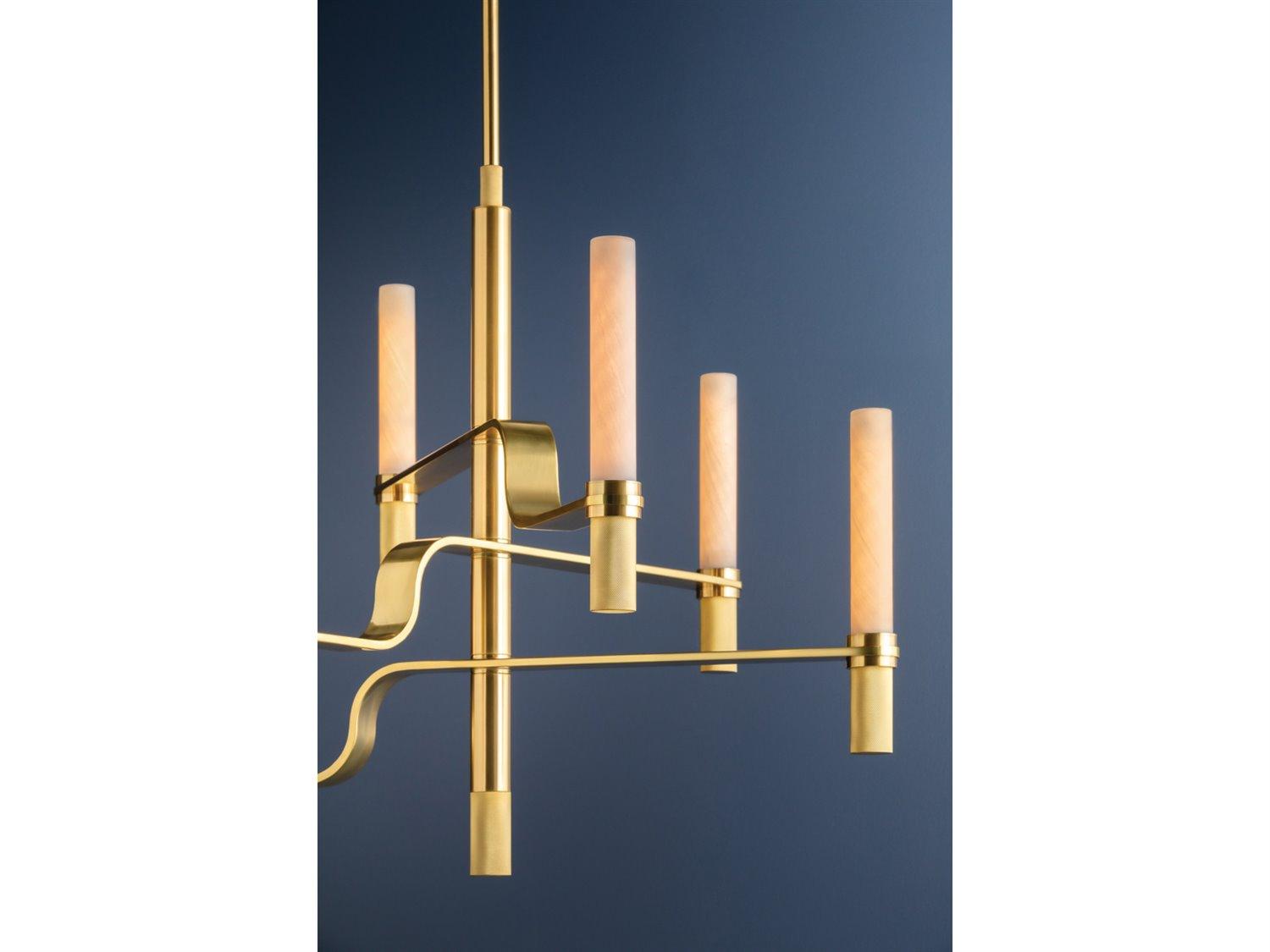 Hudson Valley Allentown 6-Light Aged Brass Candelabra Chandelier