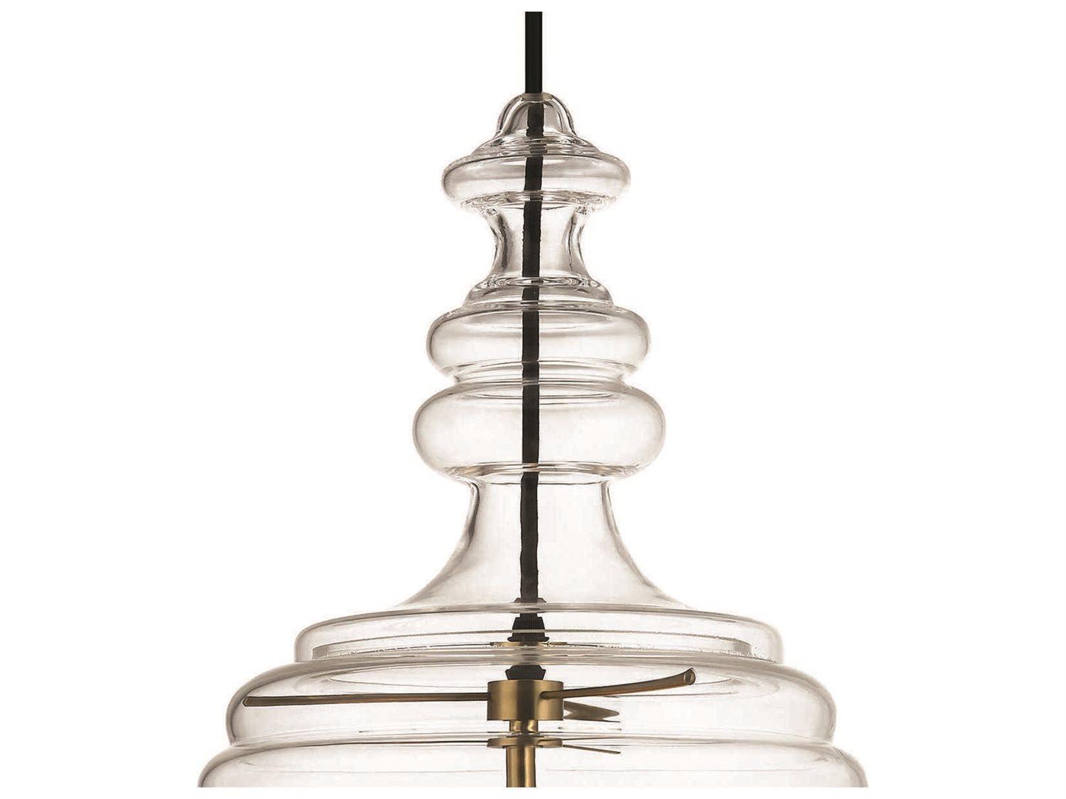 Hudson Valley Washington 4-Light Aged Brass Clear Glass Candelabra Chandelier