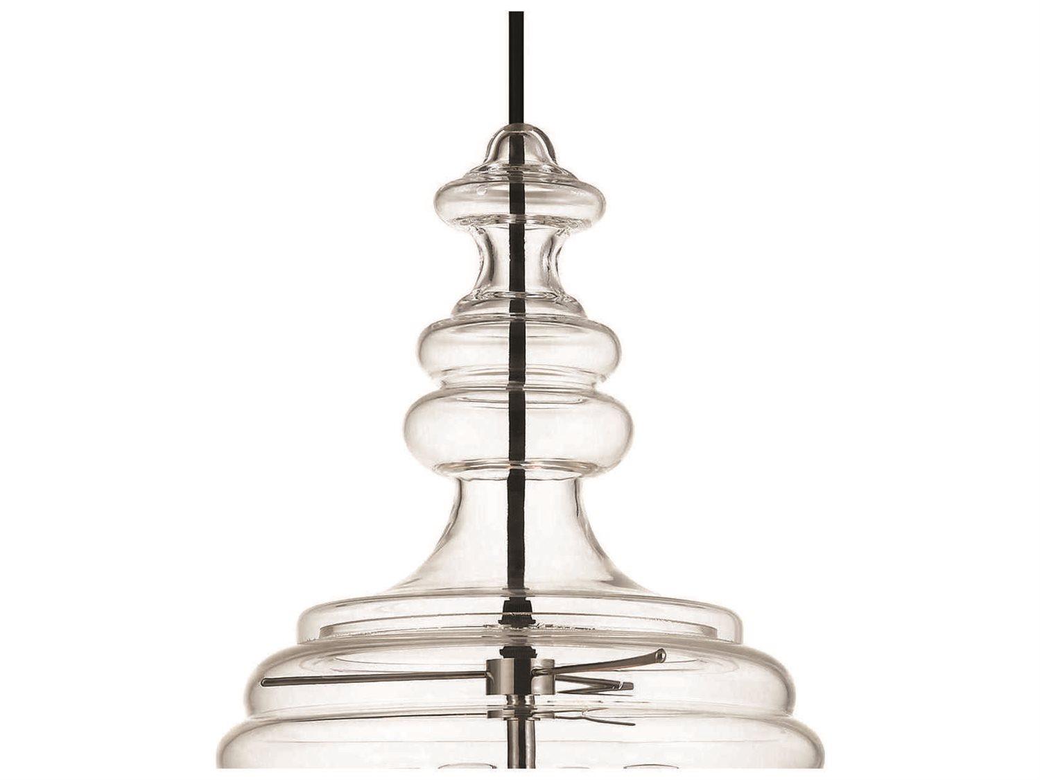 Hudson Valley Washington 4-Light Polished Nickel Clear Glass Candelabra Chandelier