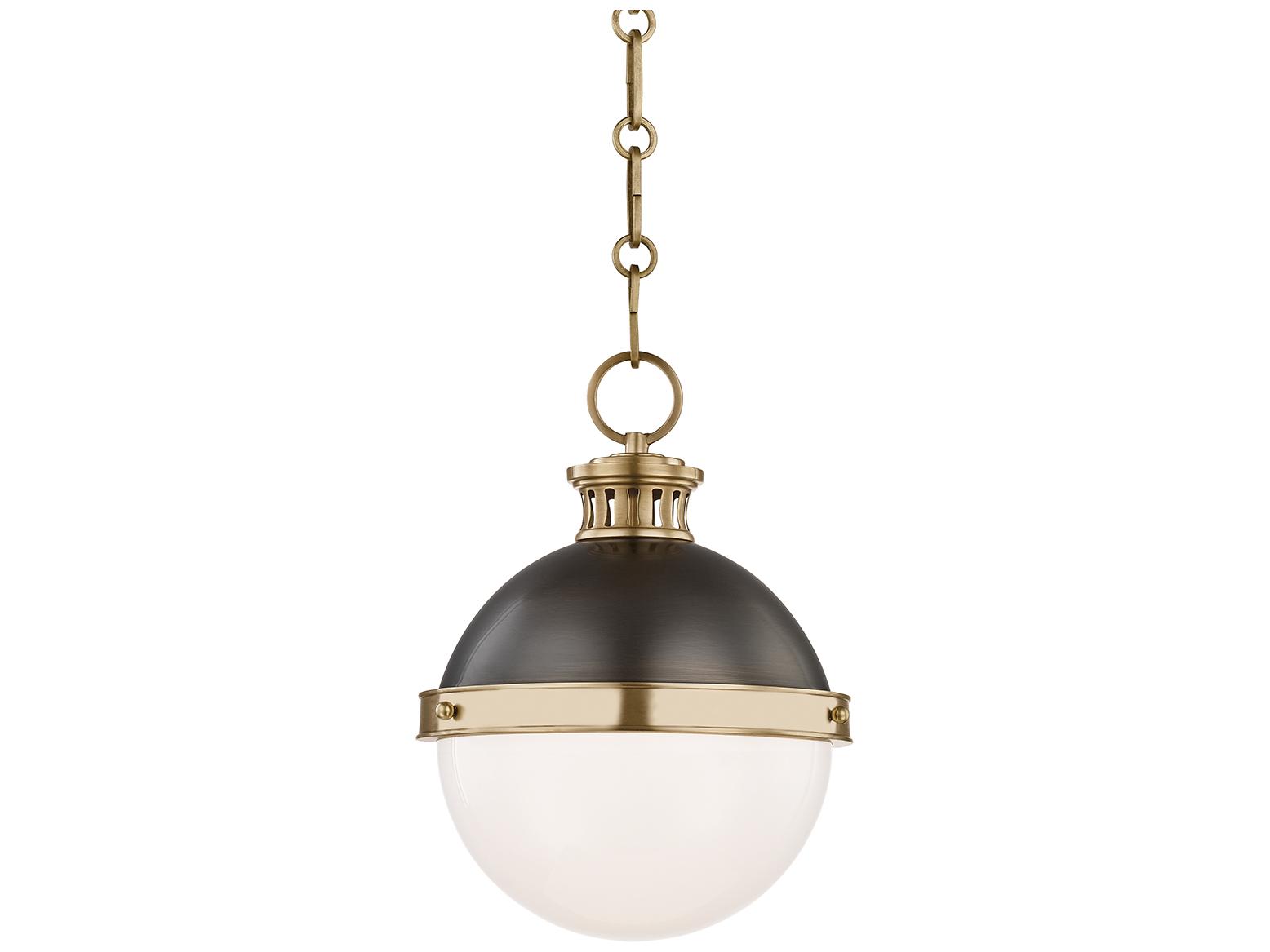 Hudson Valley Latham 1-Light Aged Antique Distressed Bronze Globe Mini Pendant