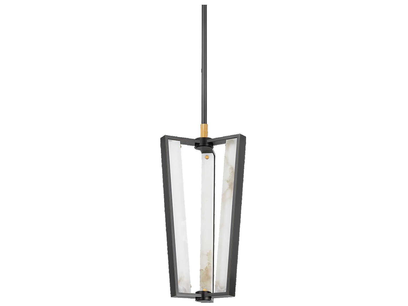 Hudson Valley Edgemere 3-Light Aged Brass Distressed Bronze Black Geometric Mini Pendant
