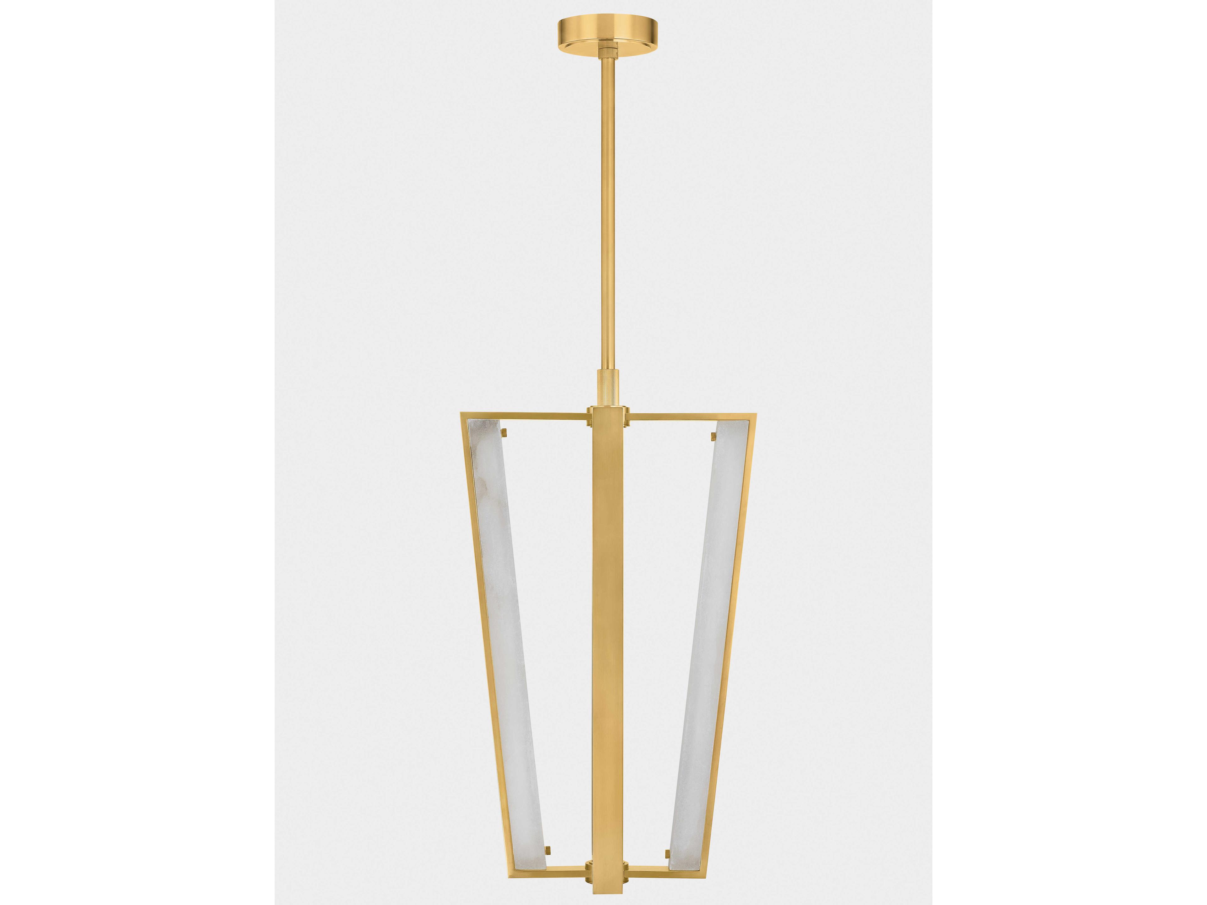 Hudson Valley Edgemere 4-Light Aged Brass Geometric Pendant