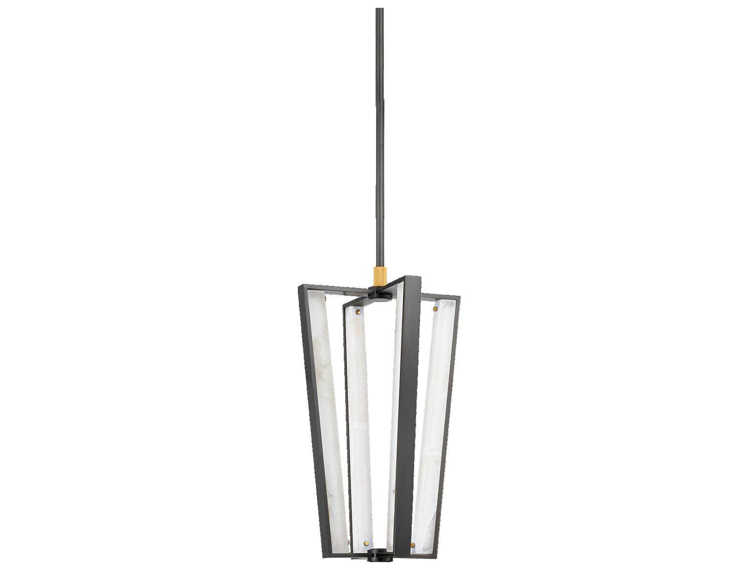 Hudson Valley Edgemere 4-Light Aged Brass Distressed Bronze Geometric Pendant