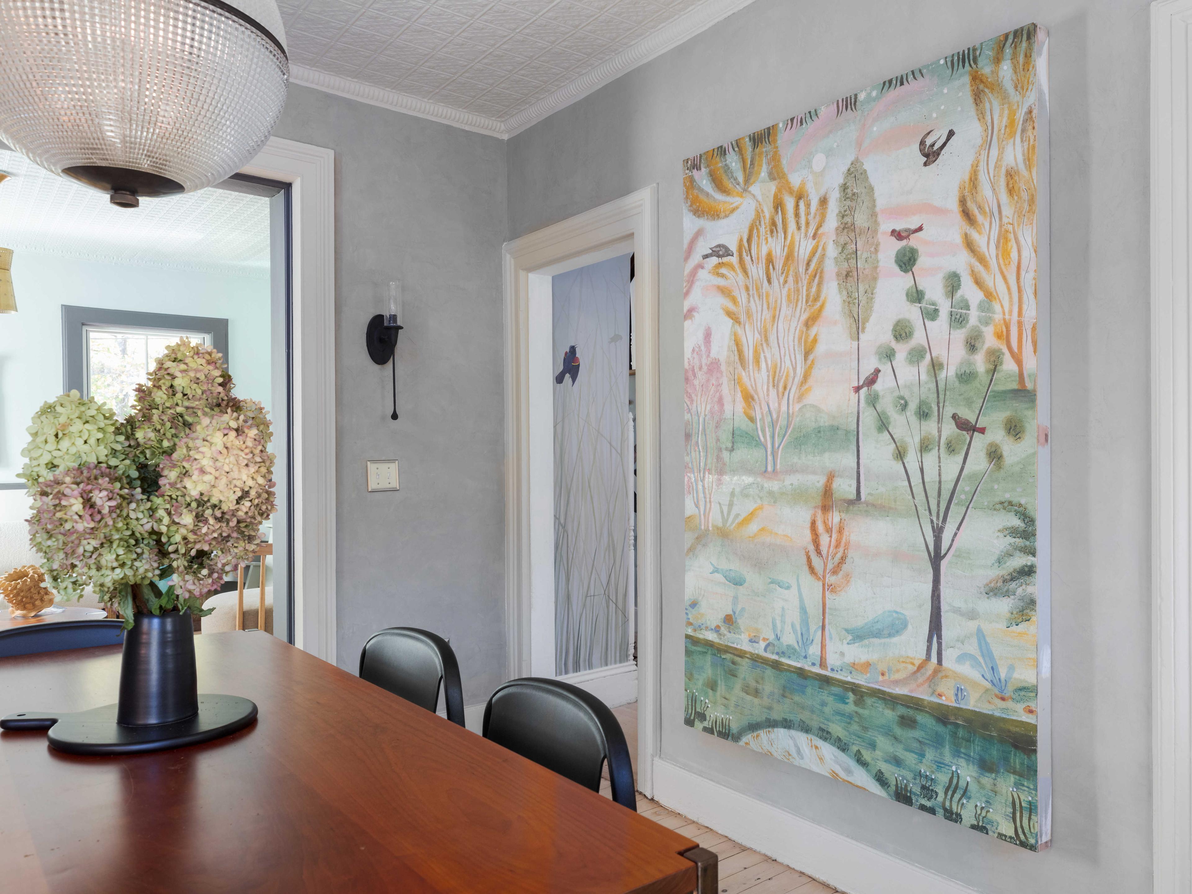 Hudson Valley Chisel 1-Light Black Iron Clear Glass Wall Sconce