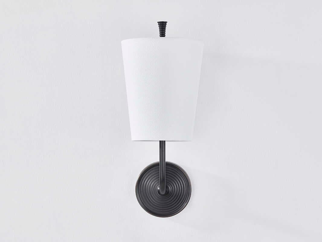 Hudson Valley Gladstone 1-Light Distressed Bronze Black Wall Sconce