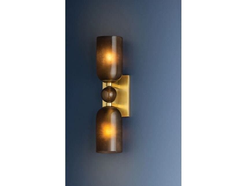 Hudson Valley Hurleyville 2-Light Aged Brass Wall Sconce