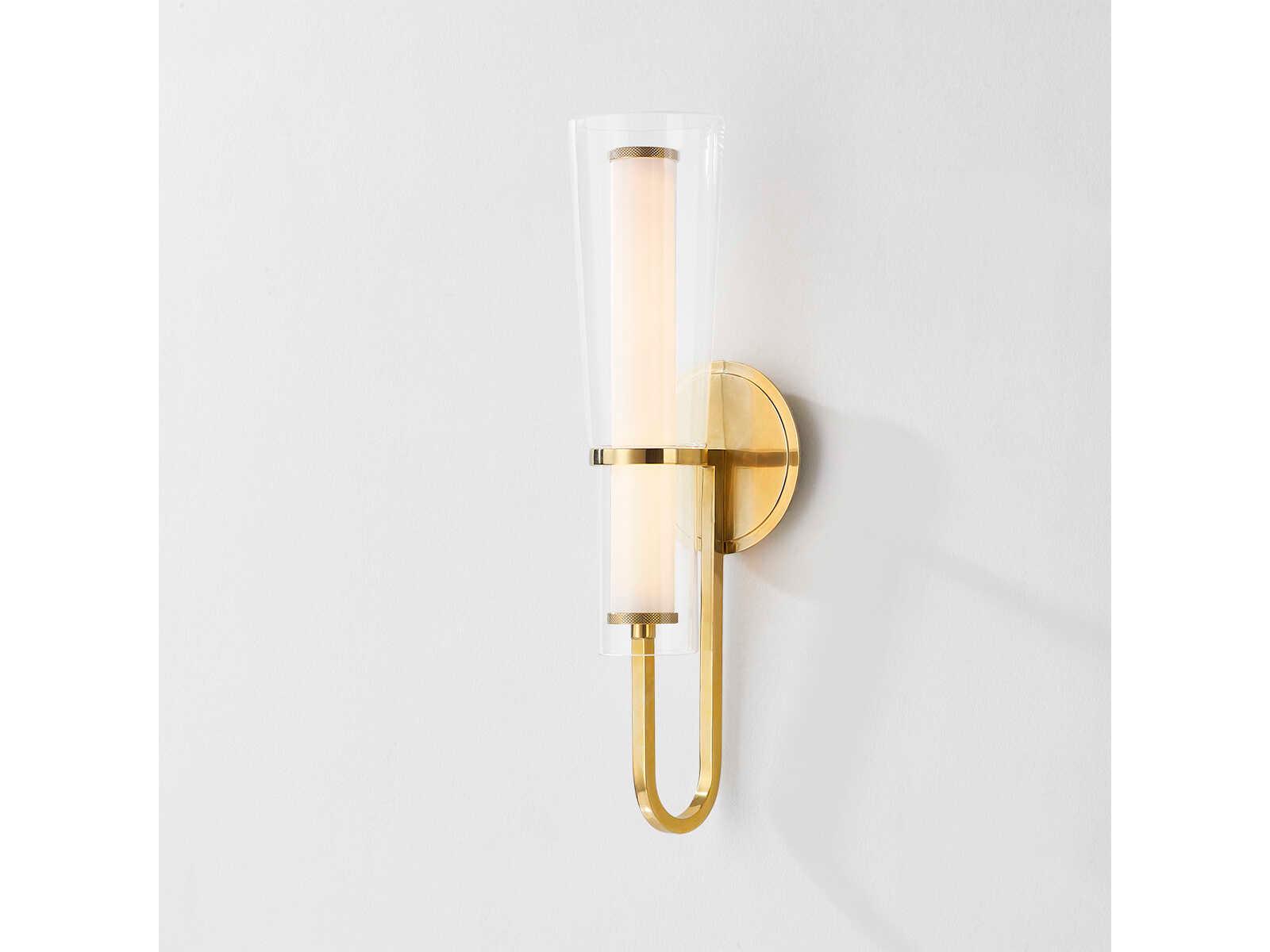 Hudson Valley Vancouver 1-Light Aged Brass Wall Sconce