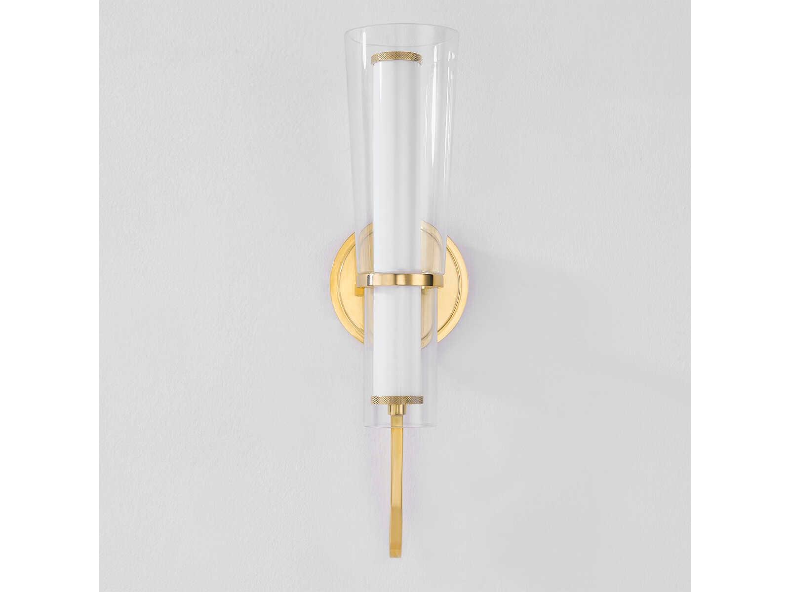 Hudson Valley Vancouver 1-Light Aged Brass Wall Sconce