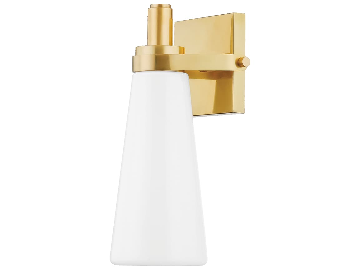 Hudson Valley Trude 1-Light Aged Brass Wall Sconce