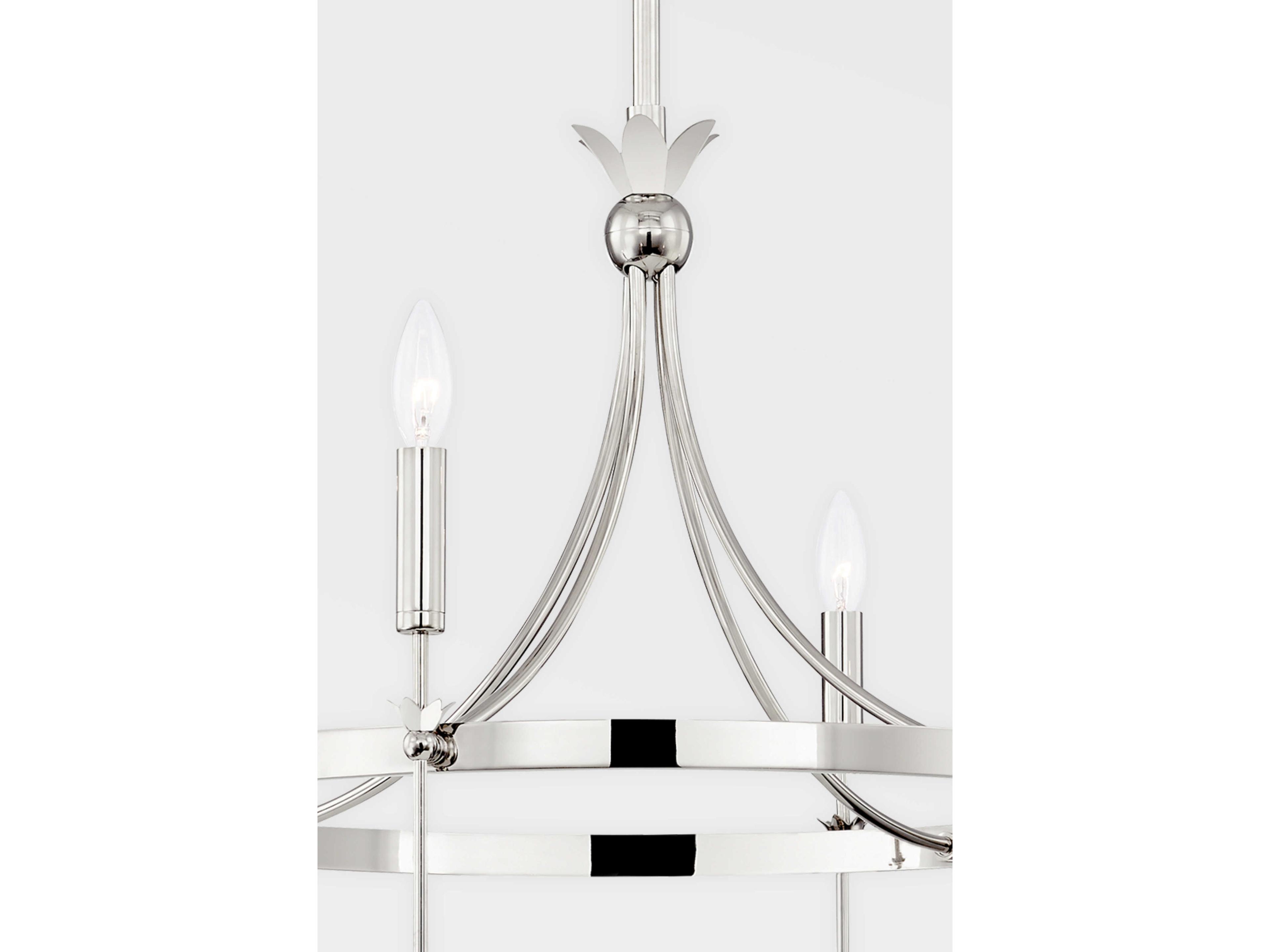 Hudson Valley Gates 6-Light Polished Nickel Candelabra Chandelier