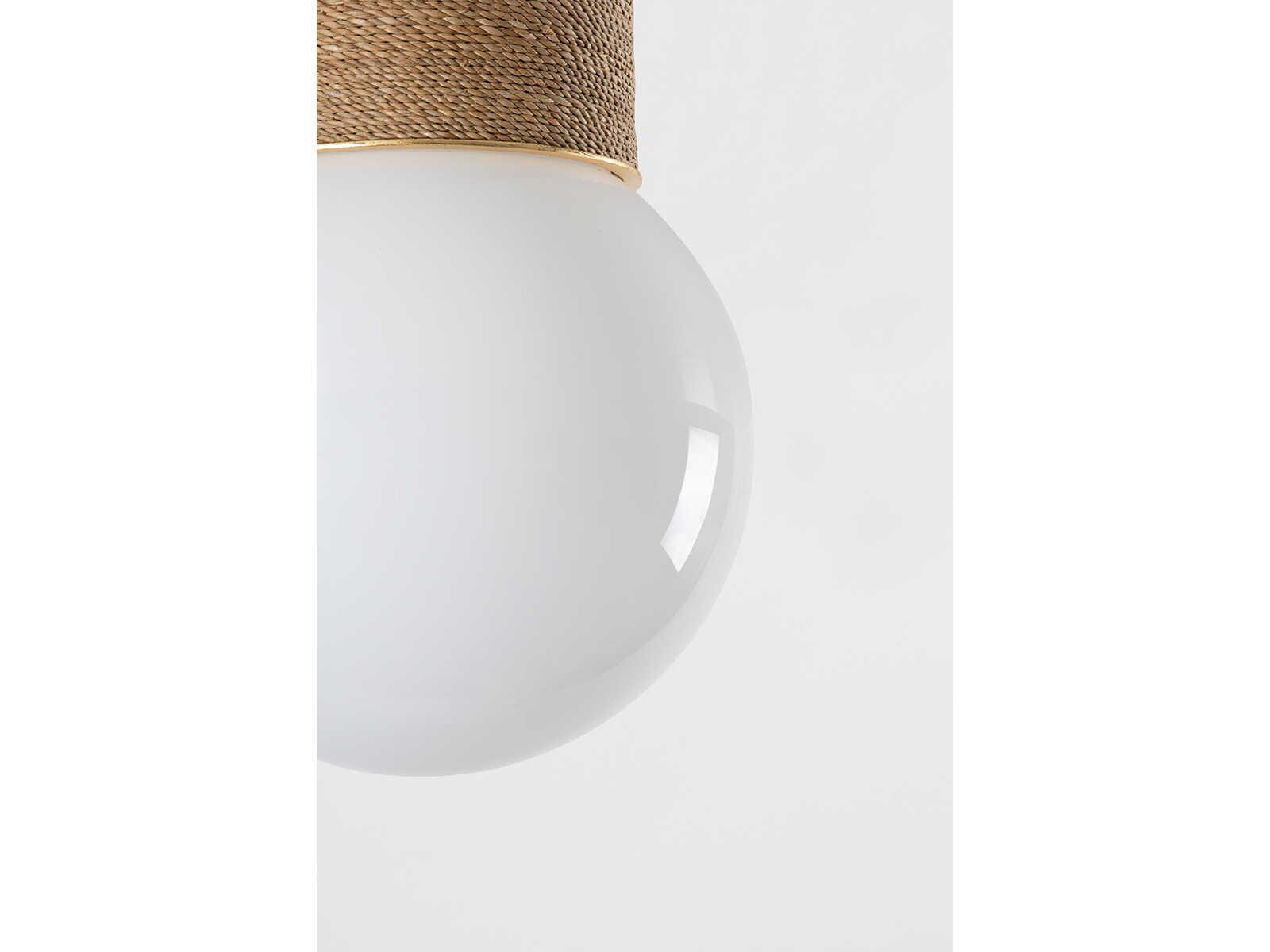 Hudson Valley Ardsley 1-Light Vintage Gold Leaf Globe Flush Mount