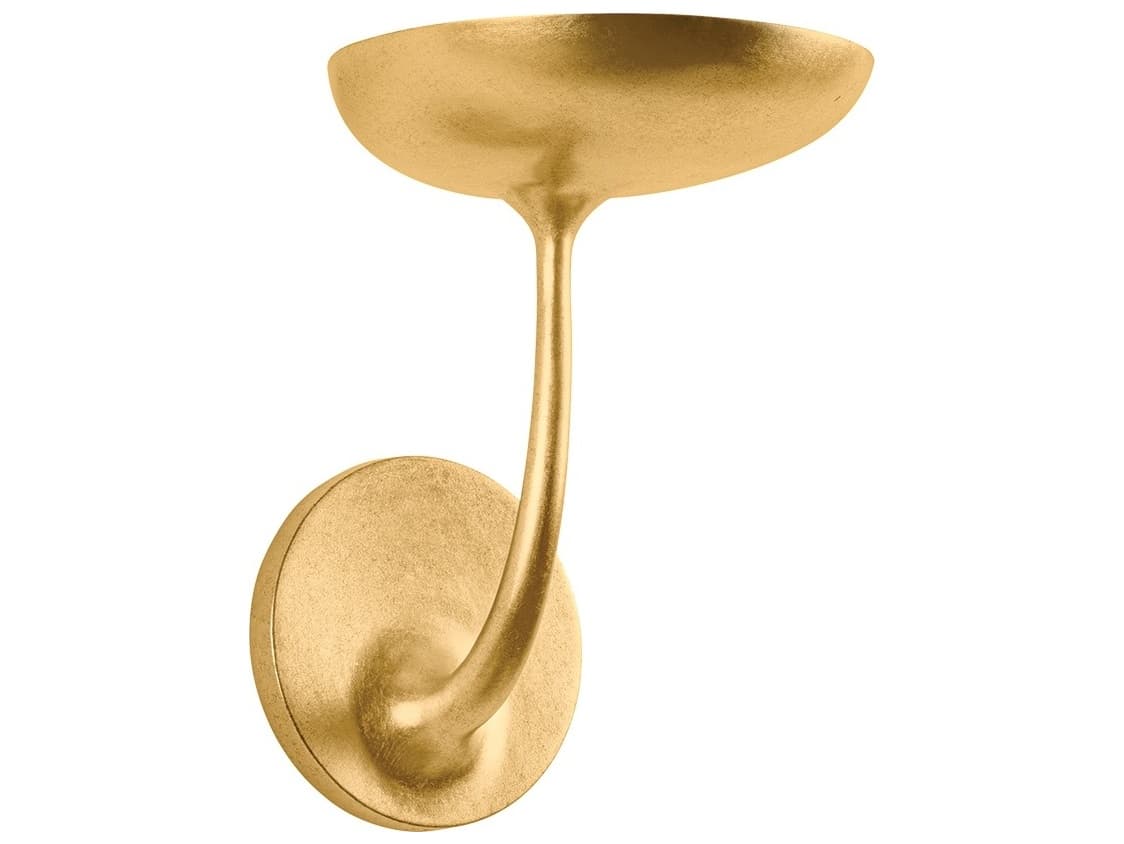 Hudson Valley Taormina 1-Light Vintage Gold Leaf Wall Sconce