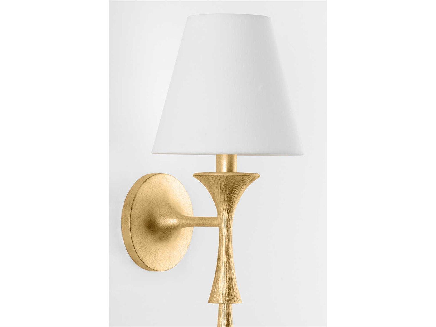 Hudson Valley Vails Gate 1-Light Vintage Gold Leaf Wall Sconce