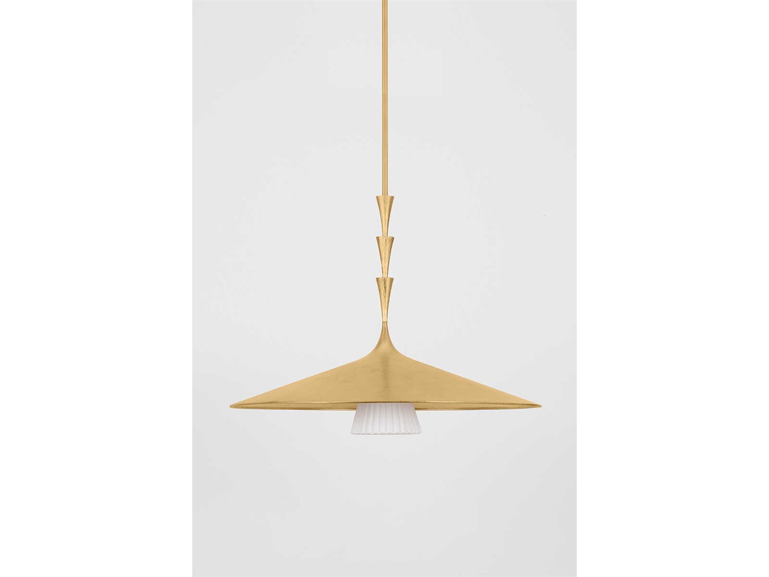 Hudson Valley Vails Gate 1-Light Vintage Gold Leaf Pendant