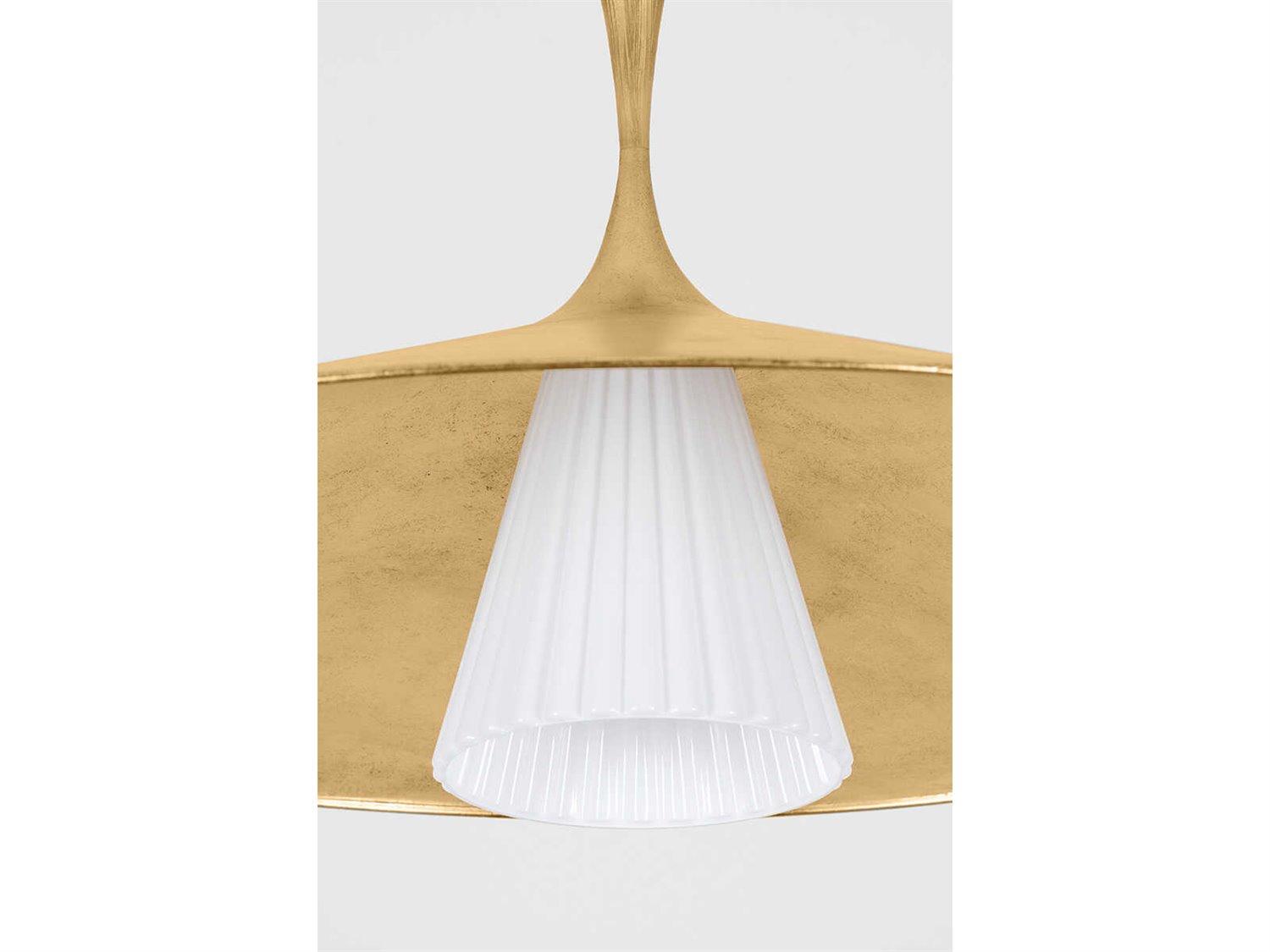 Hudson Valley Vails Gate 1-Light Vintage Gold Leaf Pendant