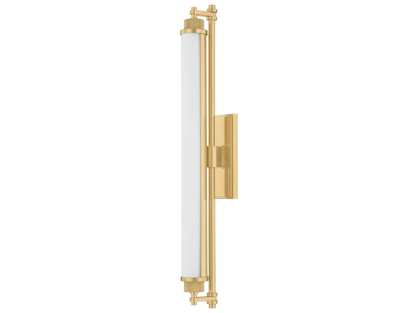 Hudson Valley Plandome 1-Light Aged Brass Vanity Light
