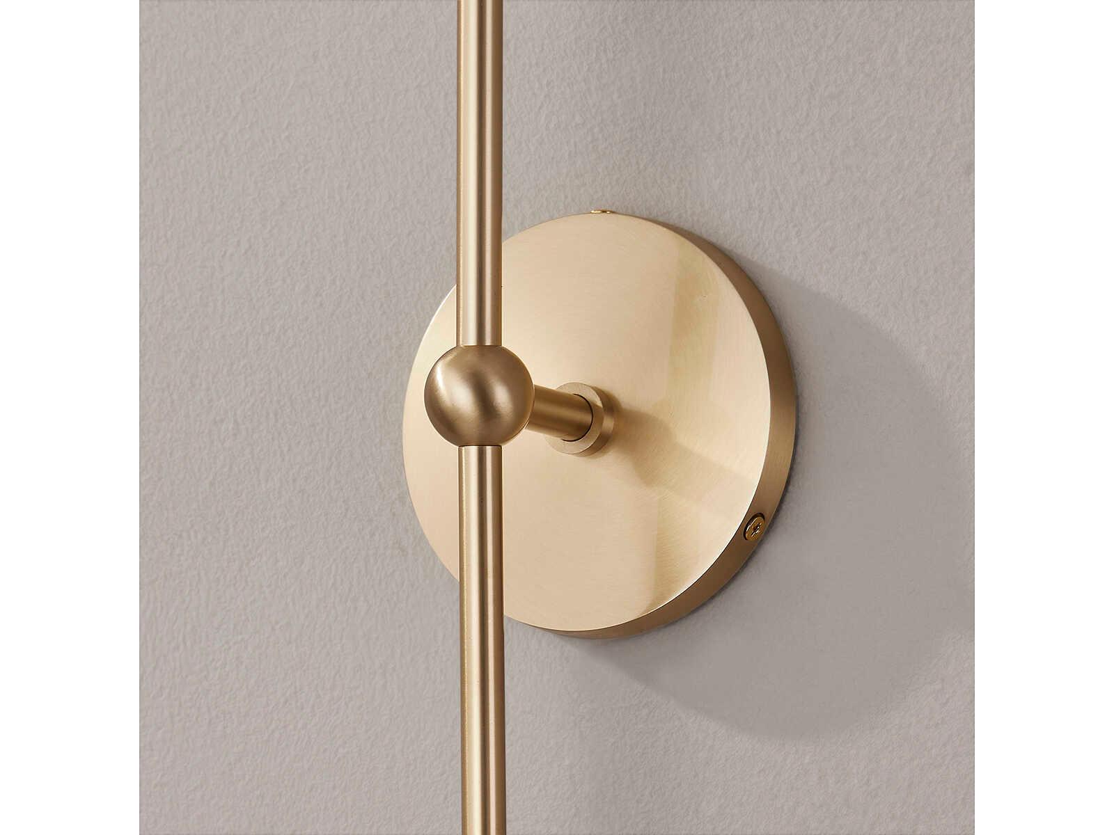 Hudson Valley Andrews 2-Light Aged Brass Glass Wall Sconce