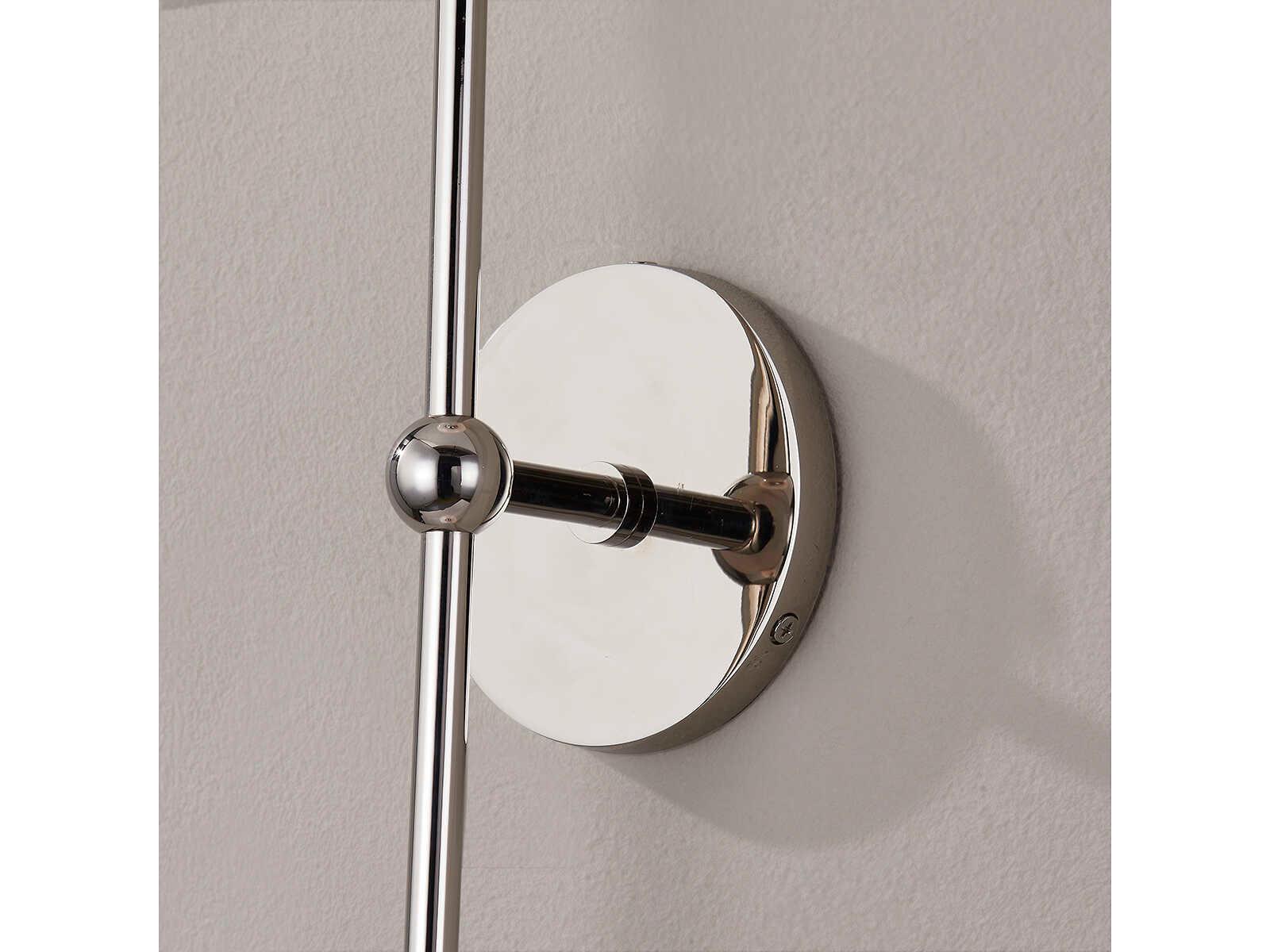 Hudson Valley Andrews 2-Light Polished Nickel Glass Wall Sconce