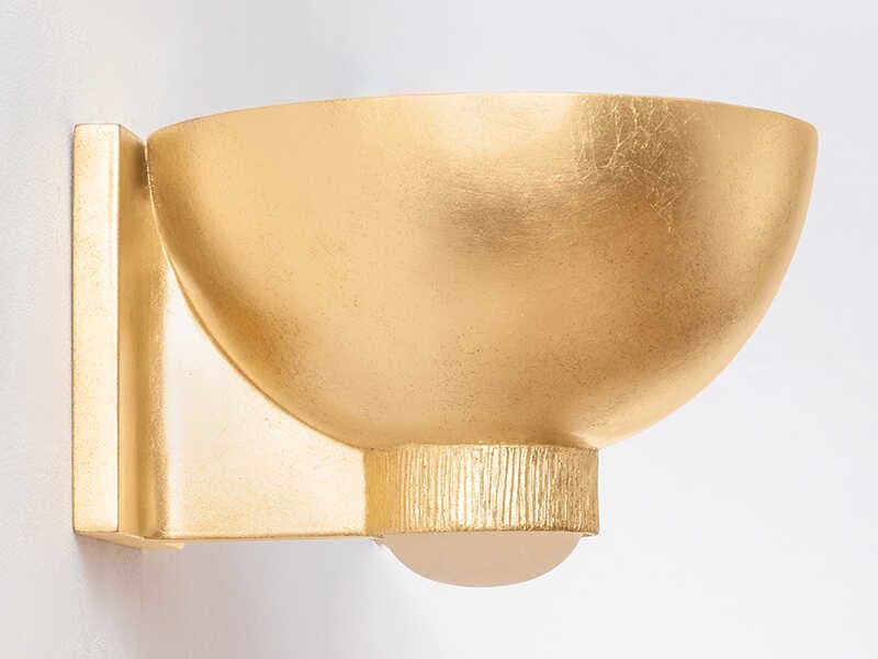 Hudson Valley Fairview 1-Light Vintage Gold Leaf Wall Sconce