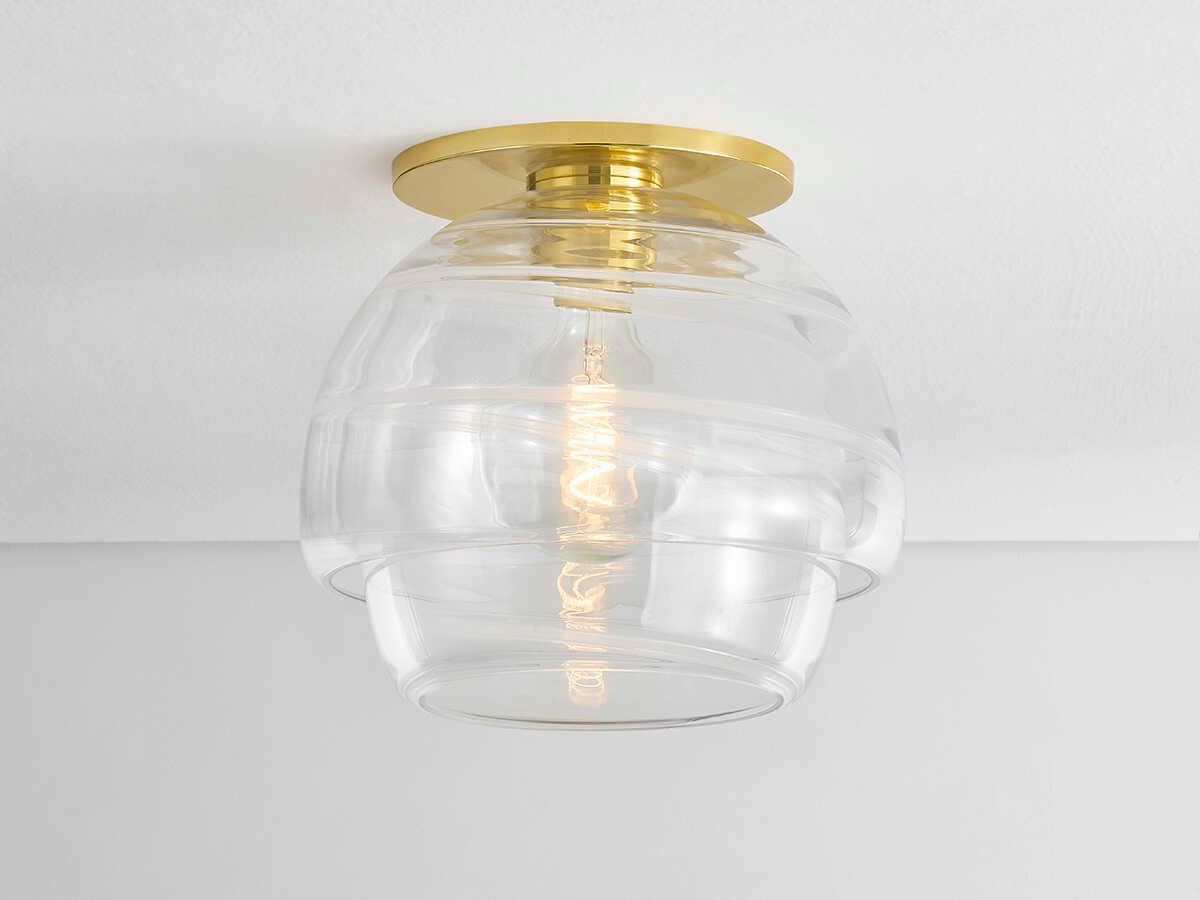 Hudson Valley Montvale 1-Light Aged Brass Flush Mount