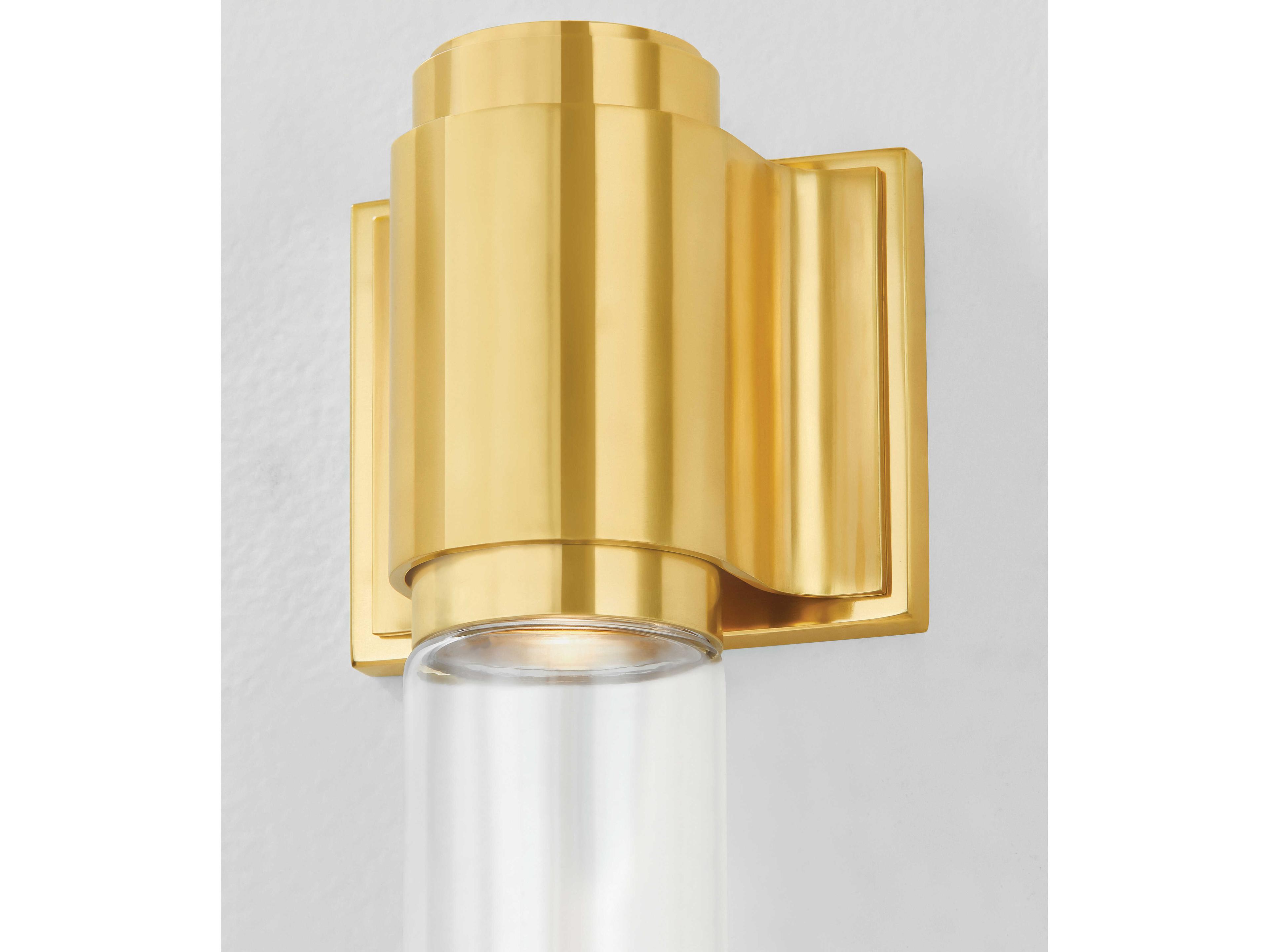 Hudson Valley Colrain 1-Light Aged Brass Wall Sconce