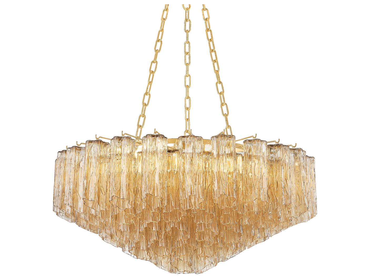 Hudson Valley Watertown 9-Light Aged Brass Chandelier