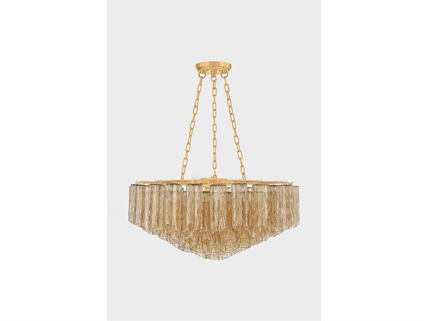 Hudson Valley Watertown 9-Light Aged Brass Chandelier
