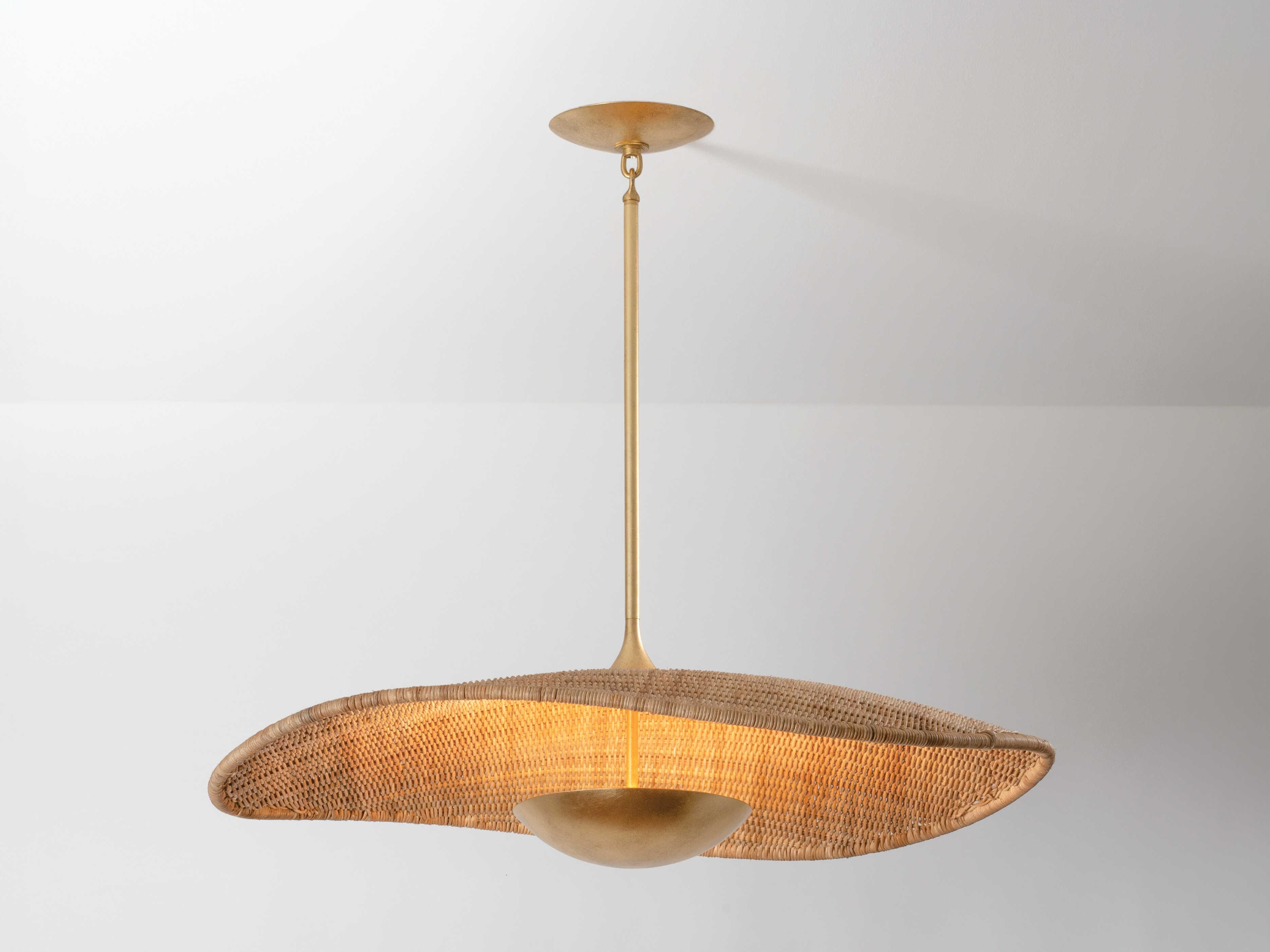 Hudson Valley Shiloh 1-Light Vintage Gold Leaf Pendant