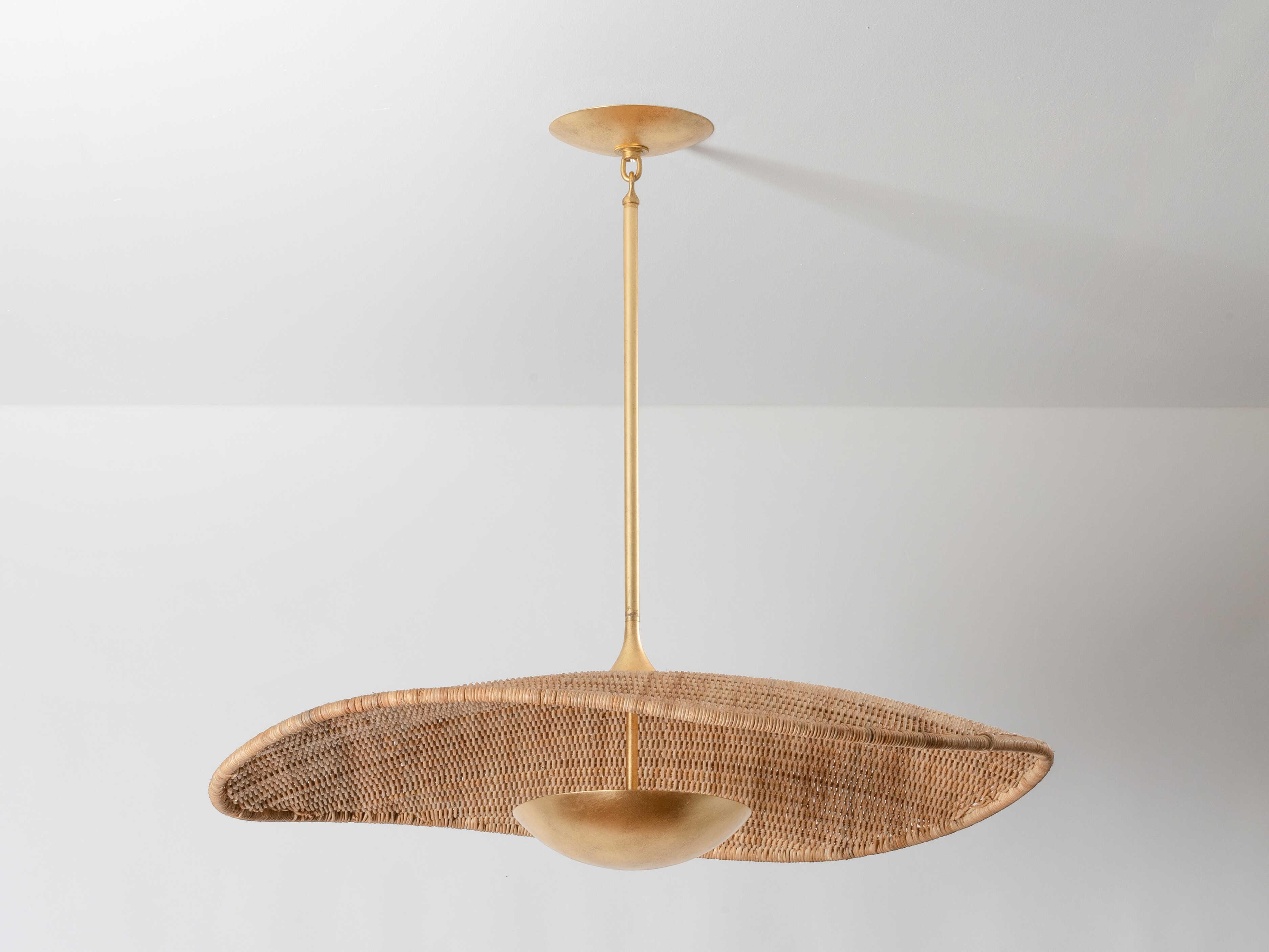 Hudson Valley Shiloh 1-Light Vintage Gold Leaf Pendant