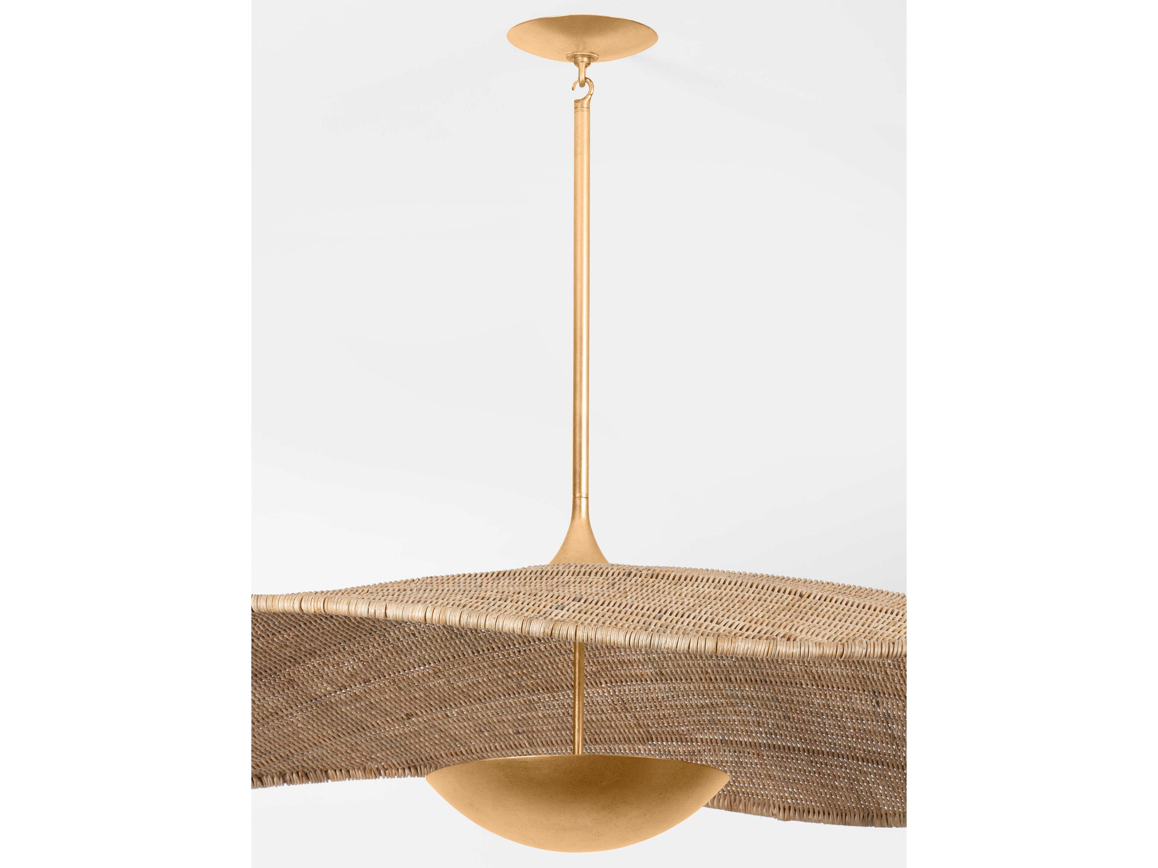 Hudson Valley Shiloh 1-Light Vintage Gold Leaf Pendant