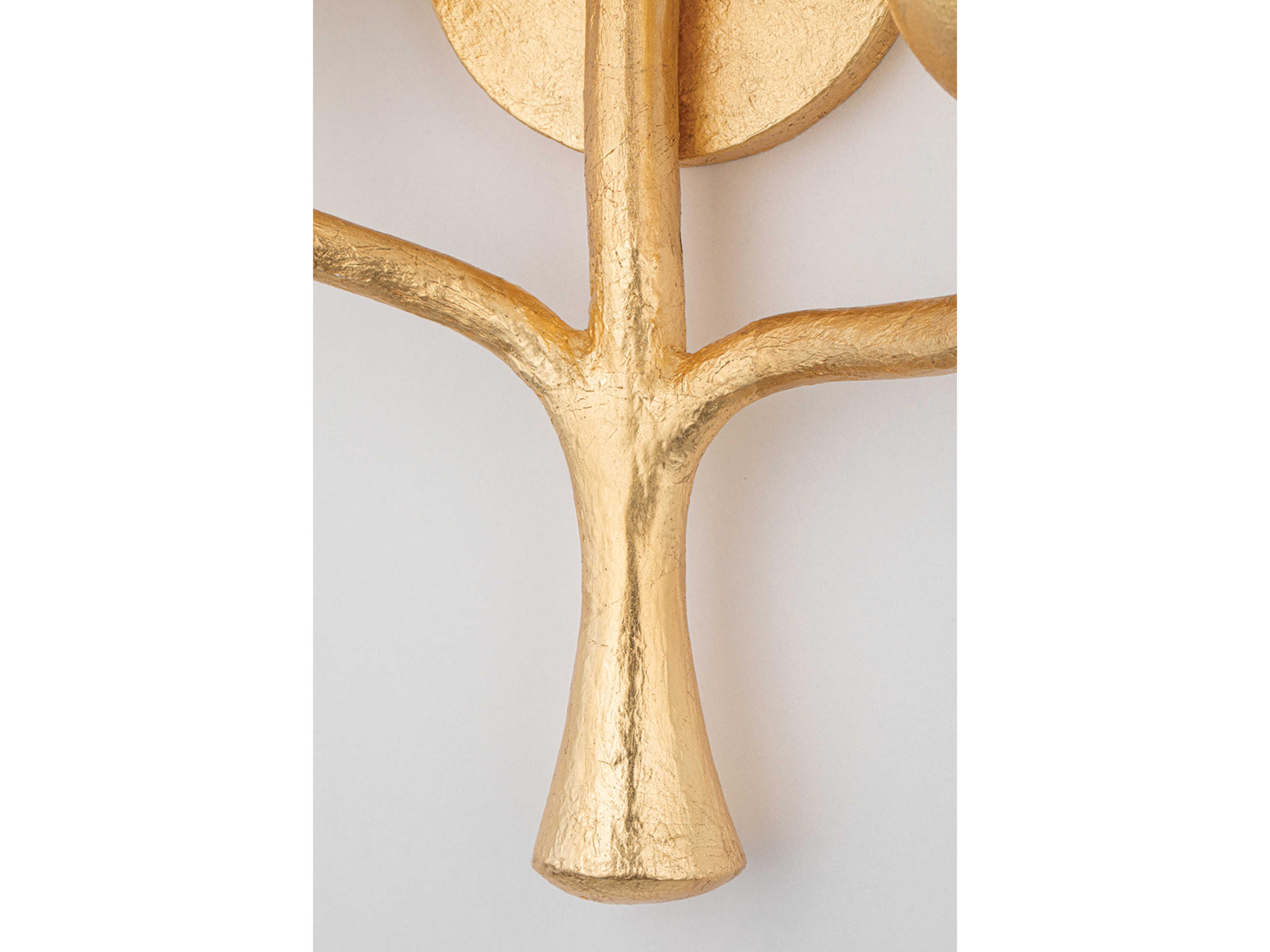 Hudson Valley Vine 3-Light Gold Leaf Wall Sconce