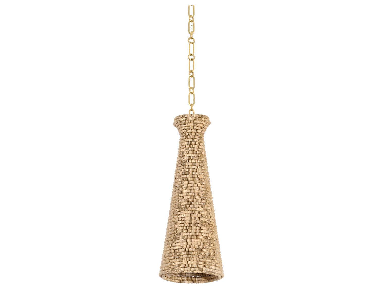 Hudson Valley Tallman 1-Light Vintage Gold Leaf Mini Pendant
