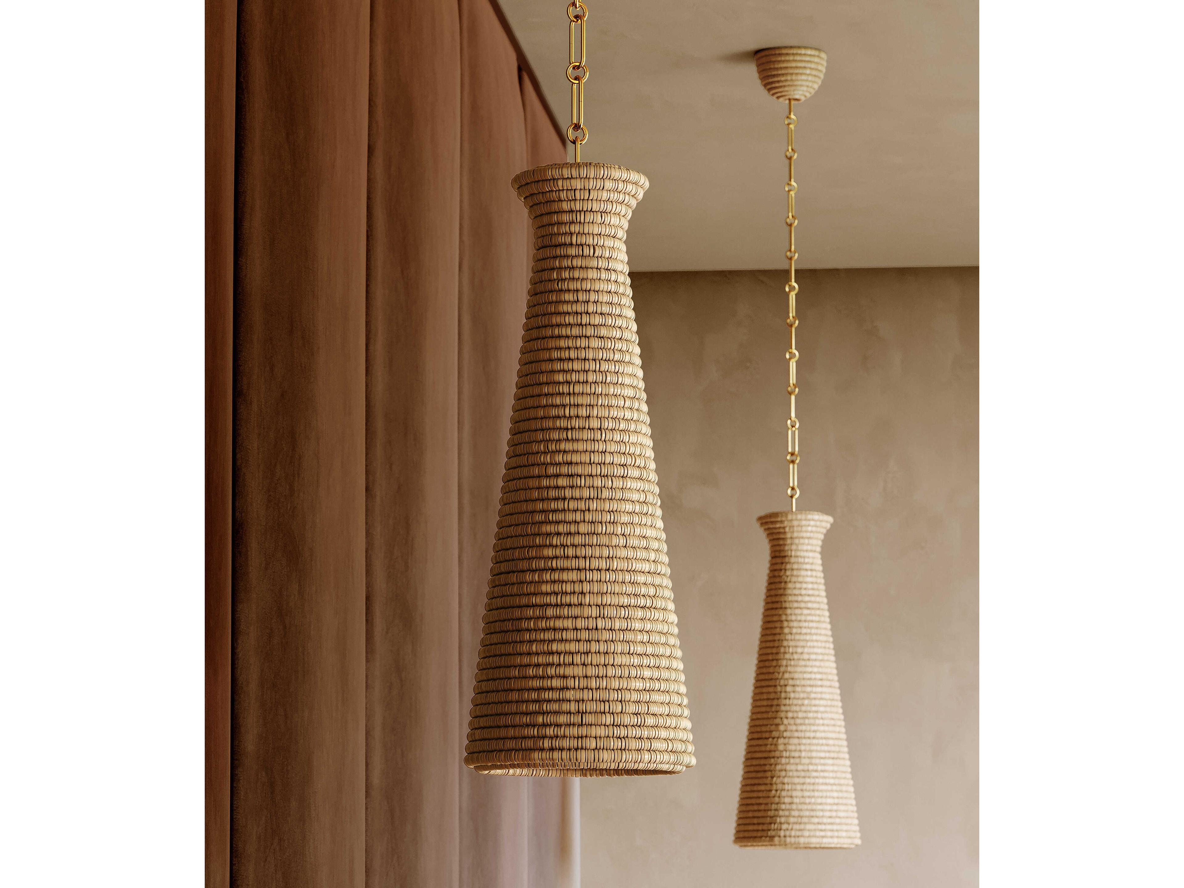 Hudson Valley Tallman 1-Light Vintage Gold Leaf Mini Pendant