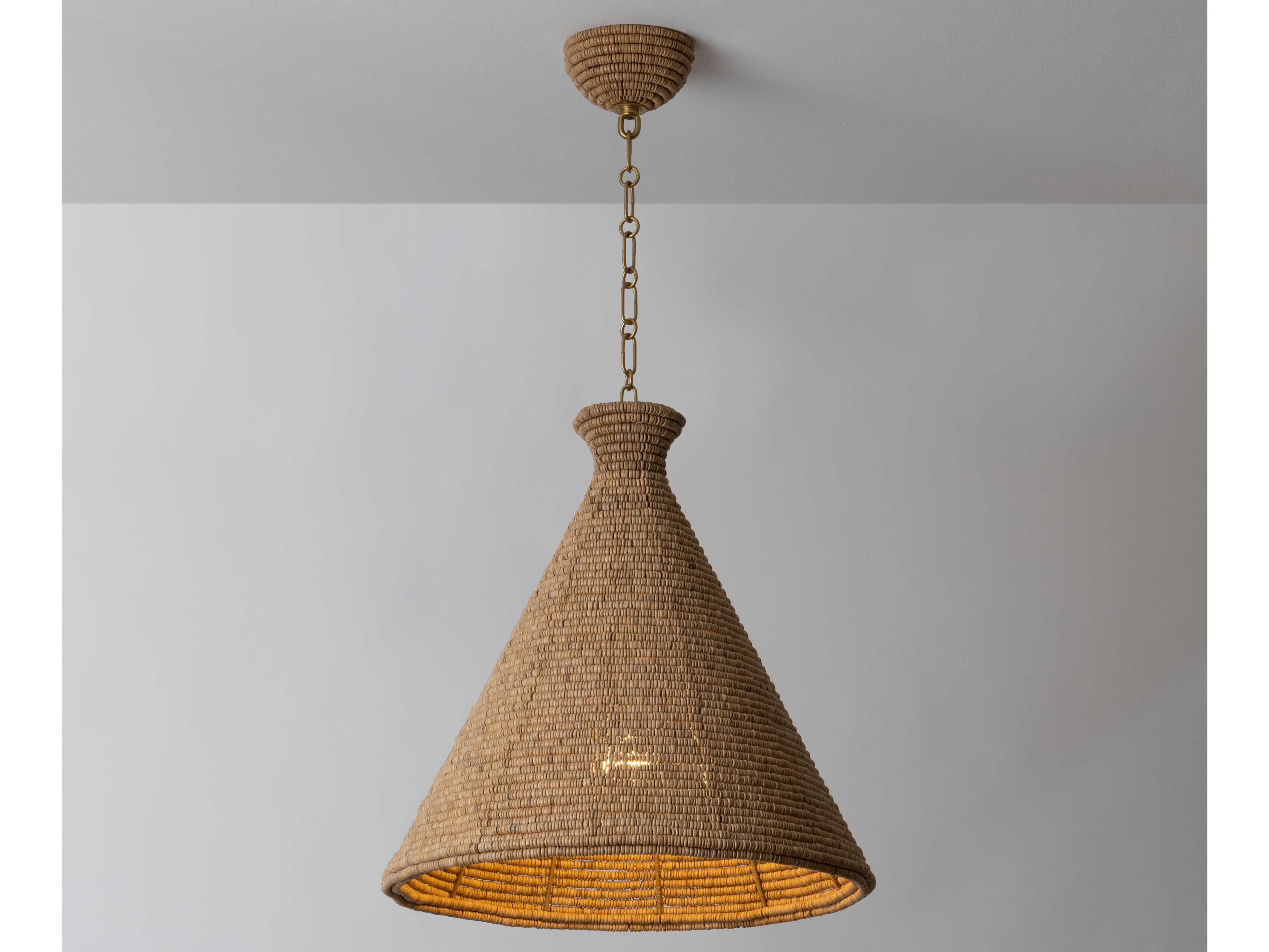 Hudson Valley Tallman 1-Light Vintage Gold Leaf Pendant