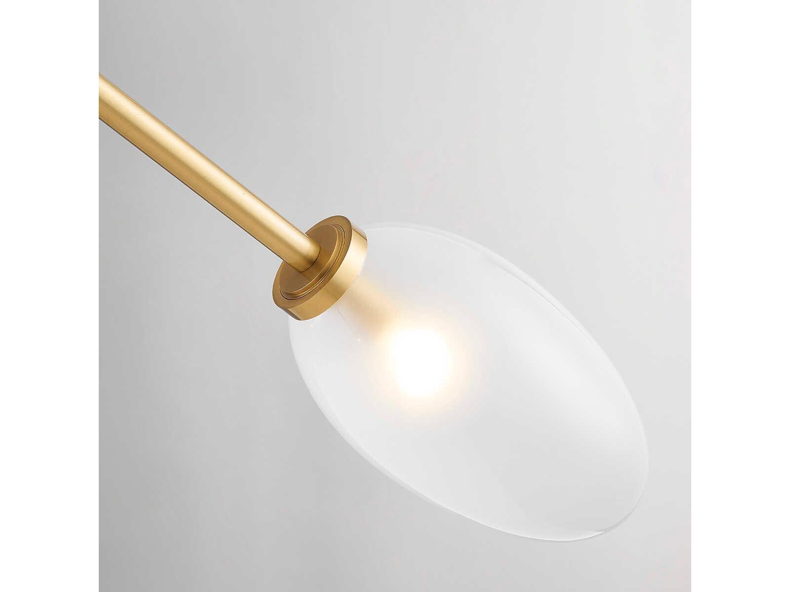 Hudson Valley Alberton 6-Light Aged Brass Glass Chandelier