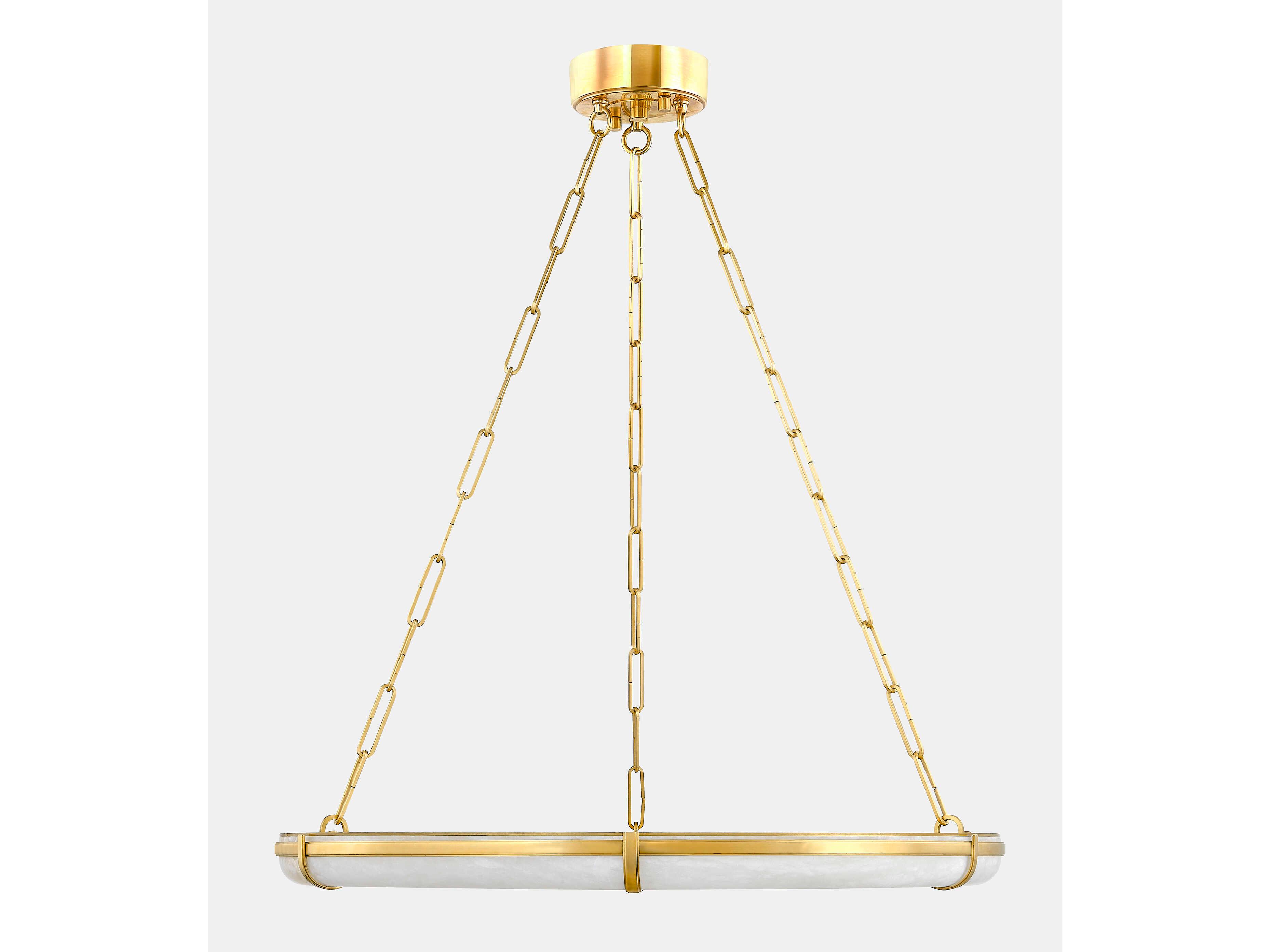 Hudson Valley Sennett 1-Light Aged Brass Round Pendant