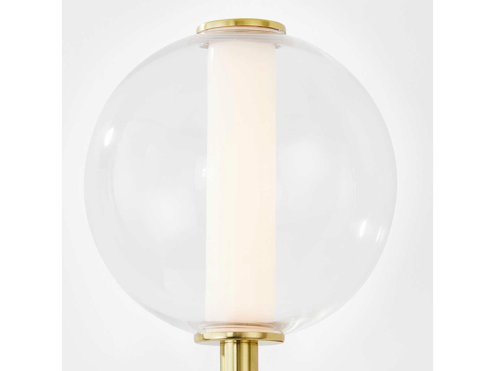 Hudson Valley Richford 1-Light Aged Brass Glass LED Wall Sconce