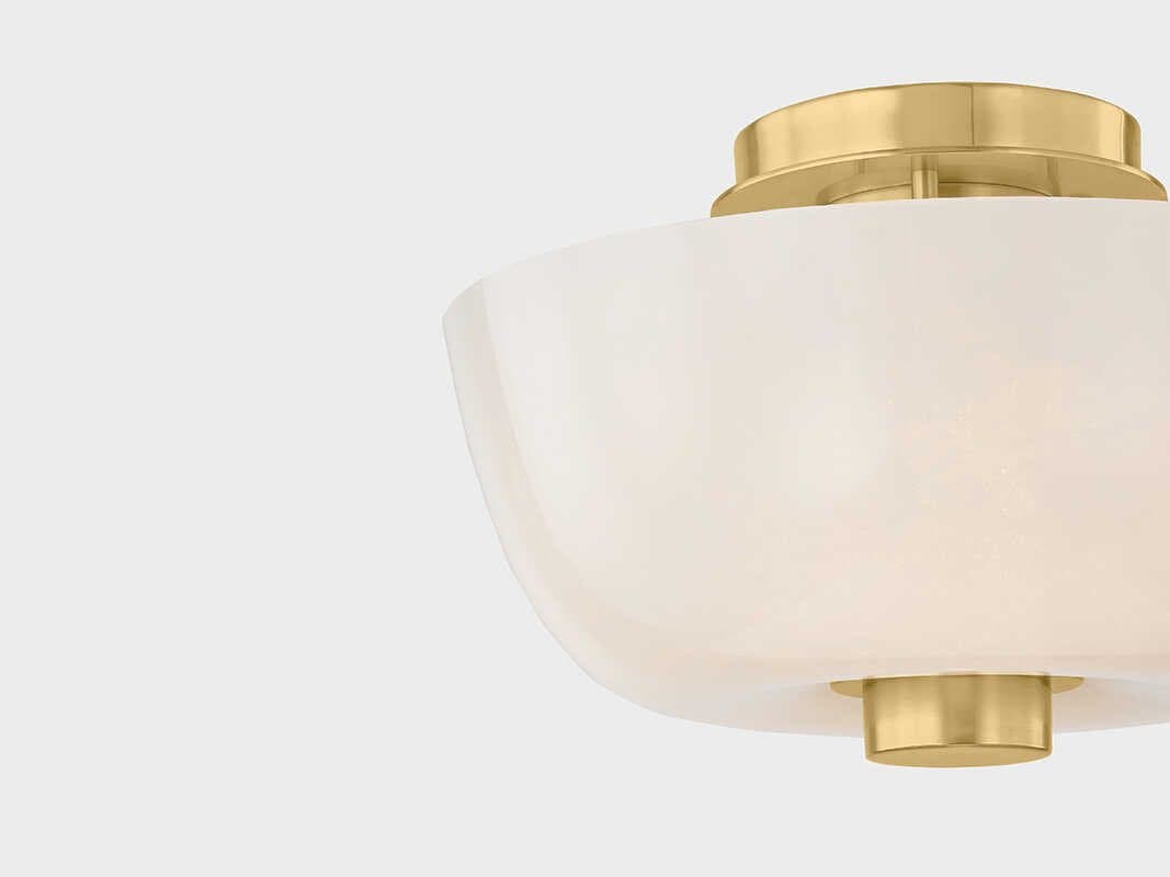 Hudson Valley Dove 1-Light Aged Brass Bowl Flush Mount