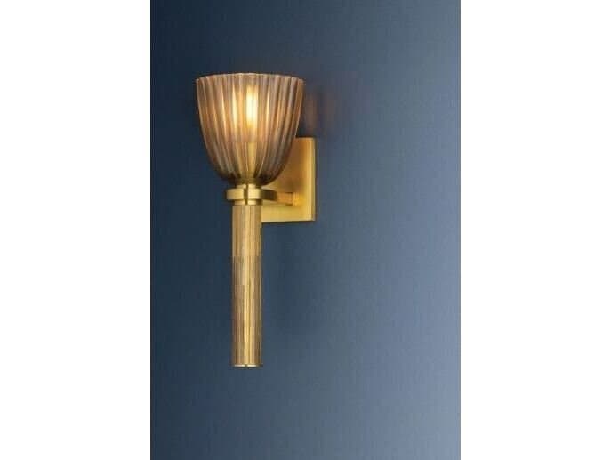 Hudson Valley Columbus 1-Light Aged Brass Traditional Wall Sconce