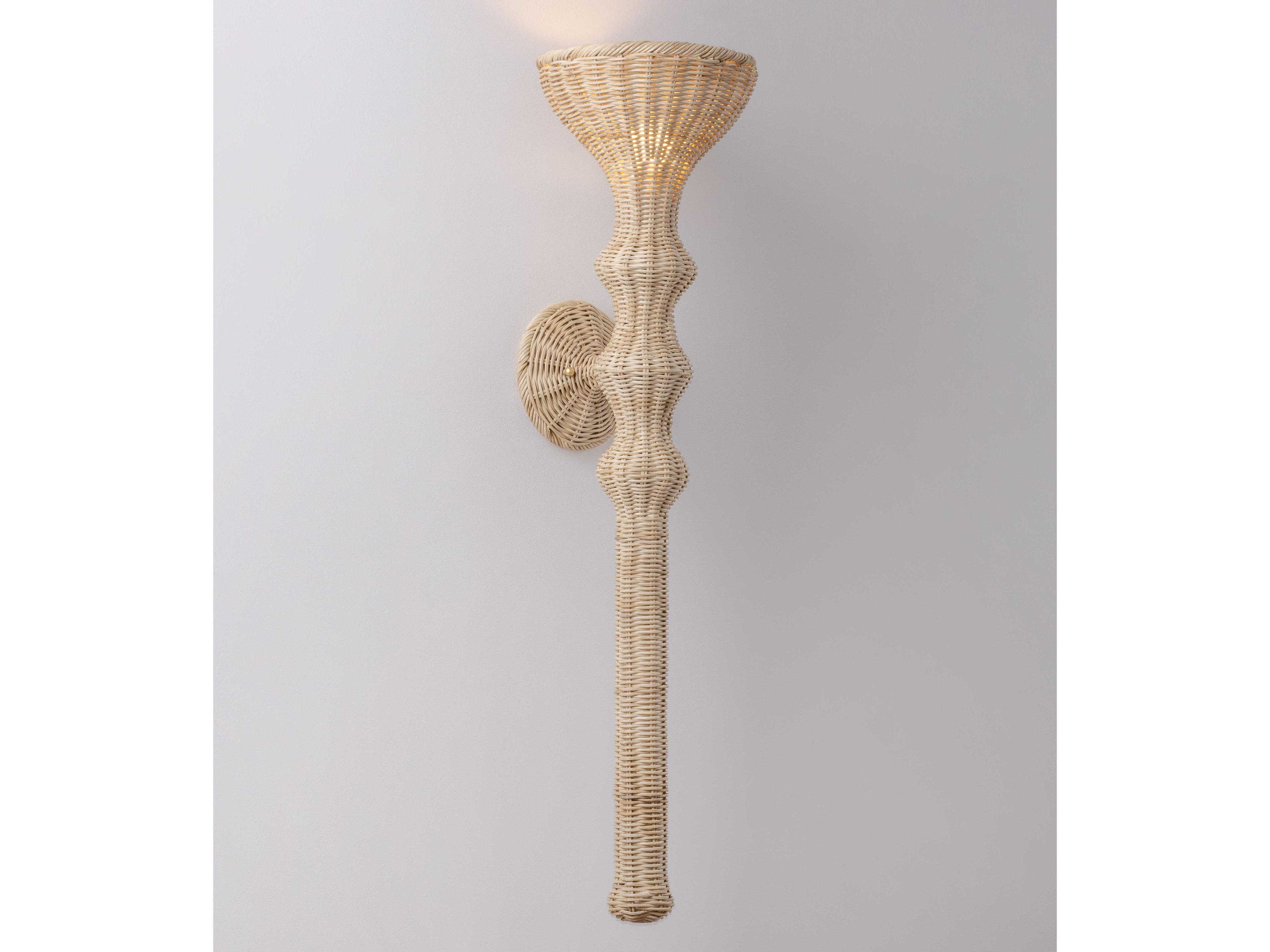 Hudson Valley Mamaroneck 1-Light Gold Leaf Brown Wall Sconce