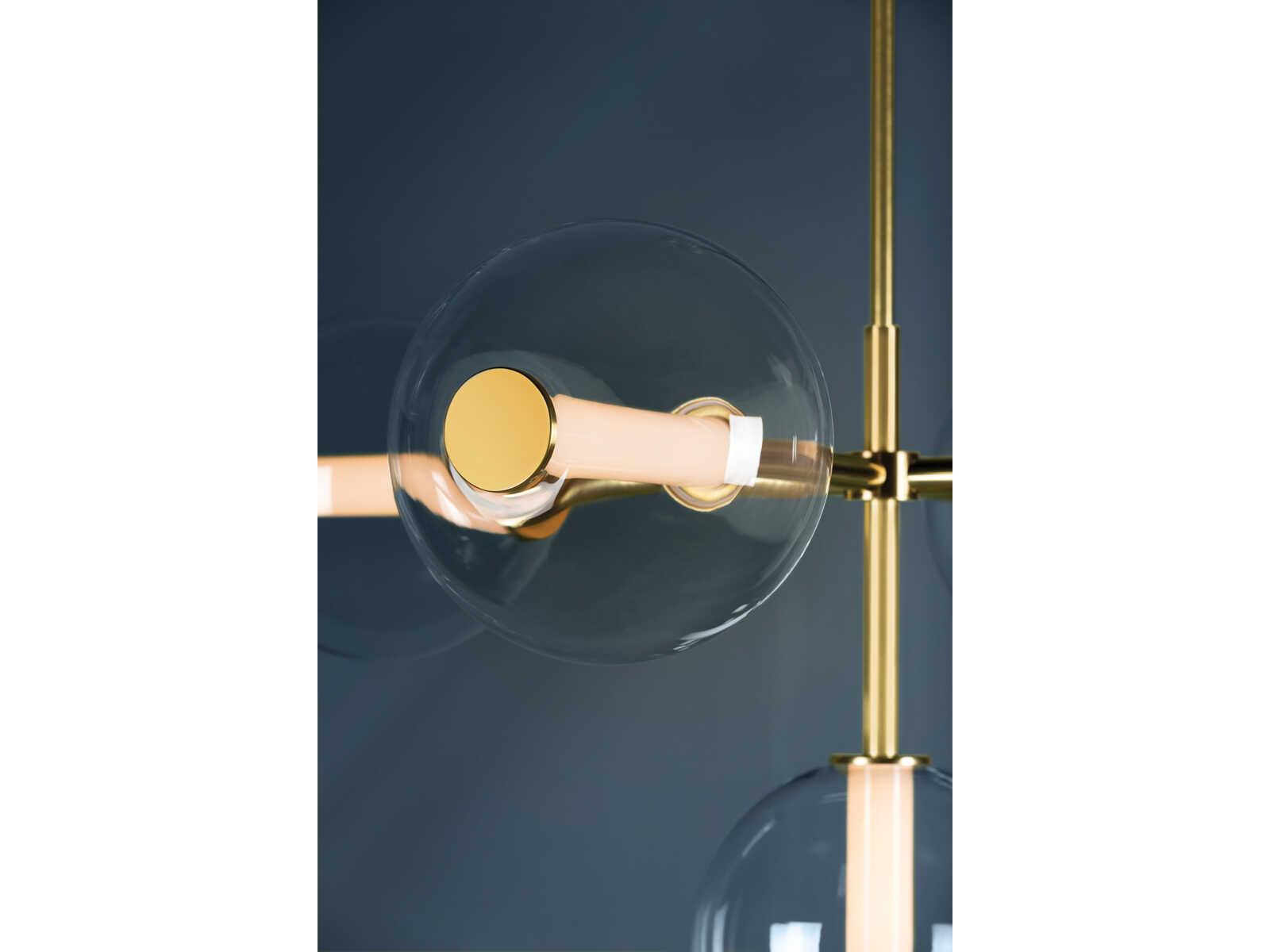 Hudson Valley Richford 5-Light Aged Brass Glass LED Globe Chandelier