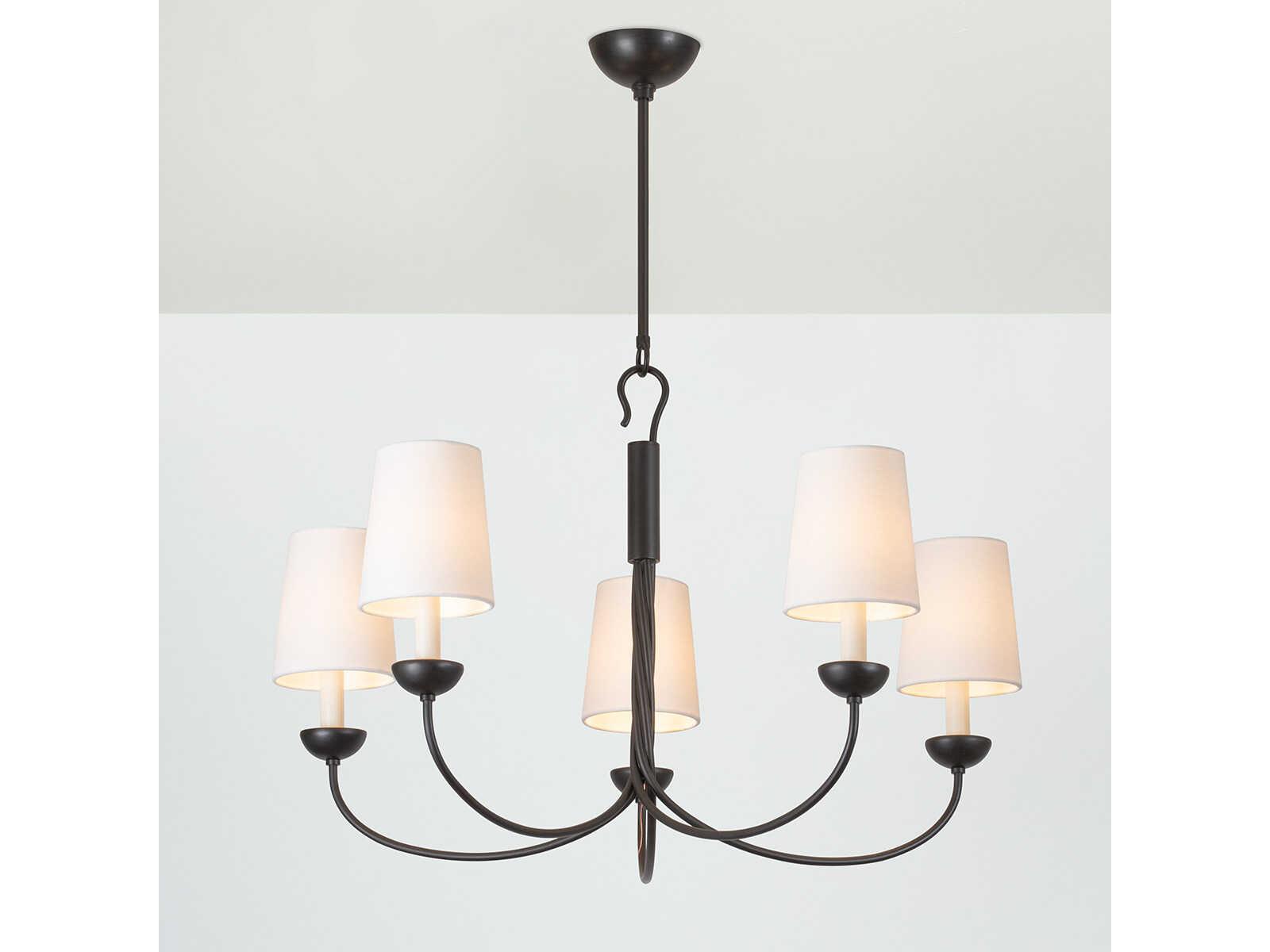 Hudson Valley Montpelier 5-Light Aged Iron Black Candelabra Chandelier